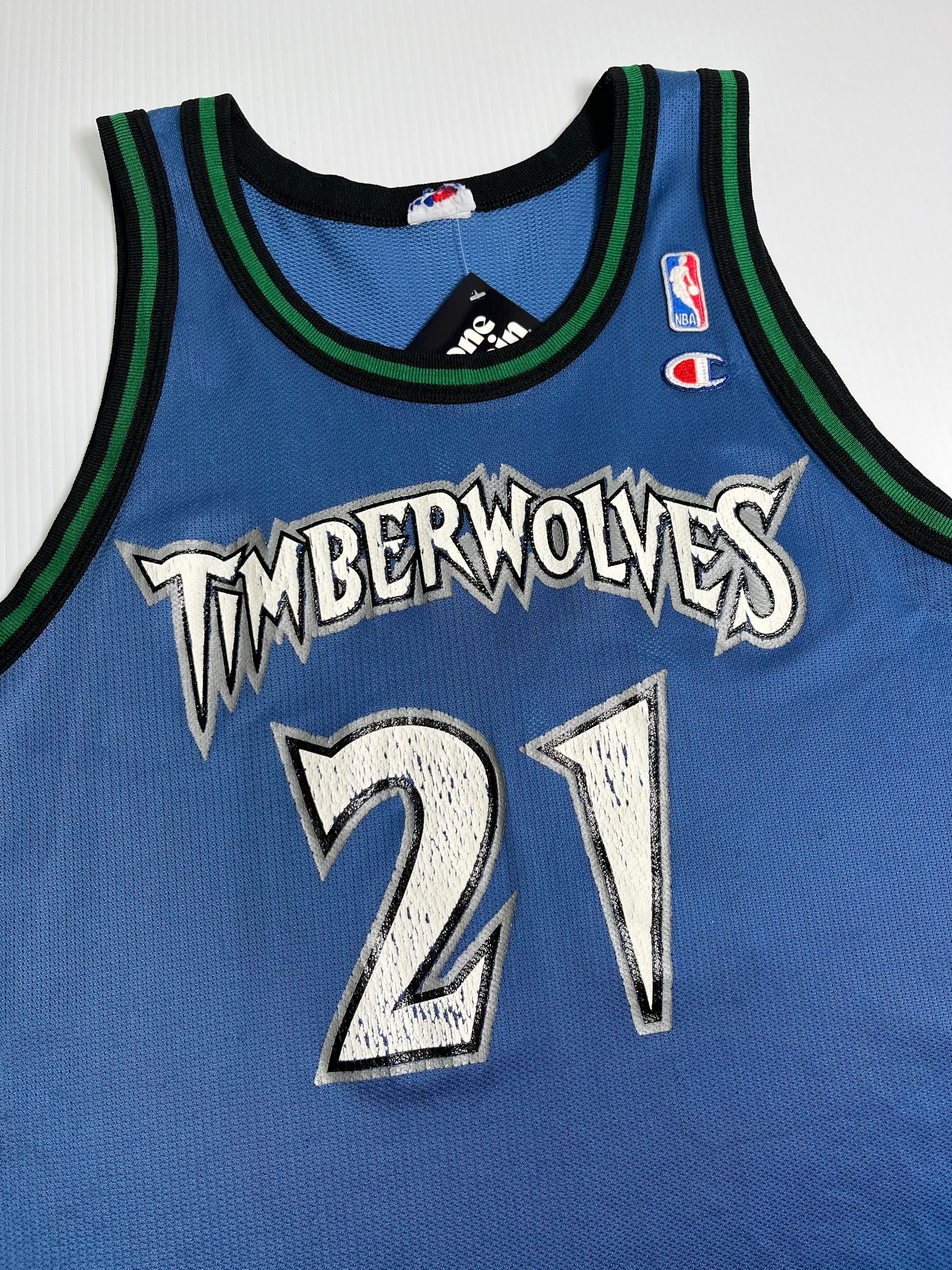 Vintage Champion Minnesota Timberwolves Kevin Garnett Jersey L