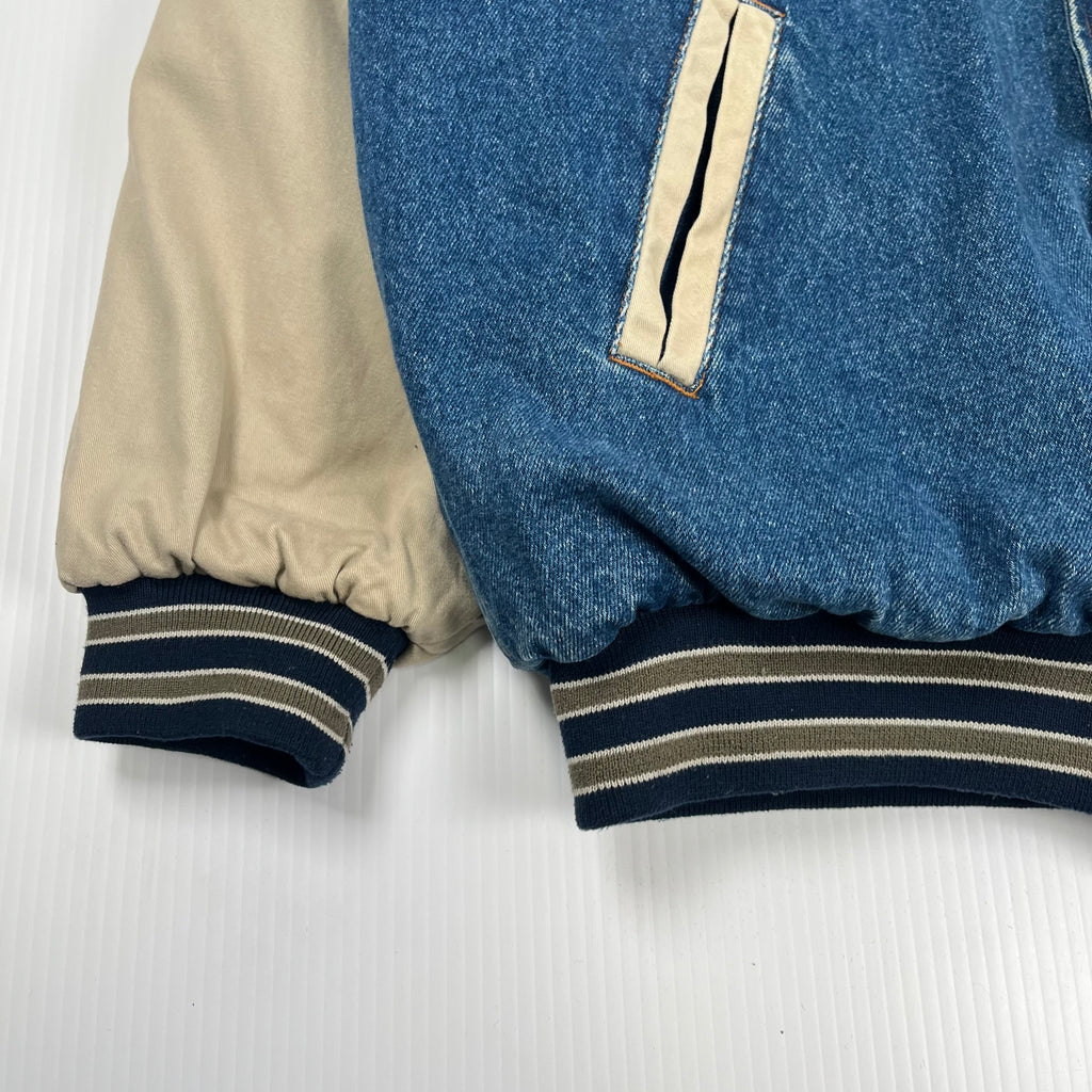 Vintage Denim Bomber Jacket XL