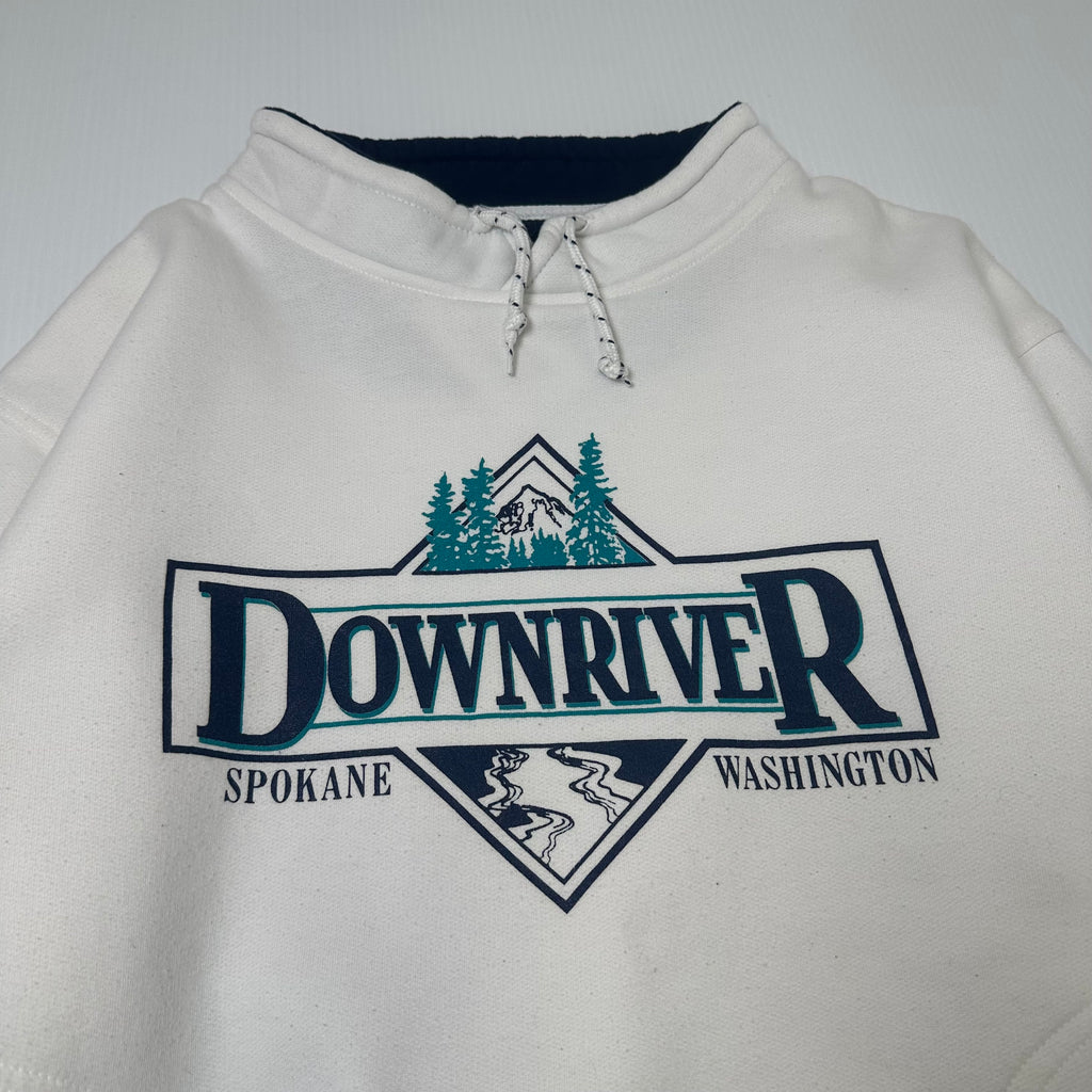 Vintage Downriver Spokane Washington Mock Neck Crewneck M