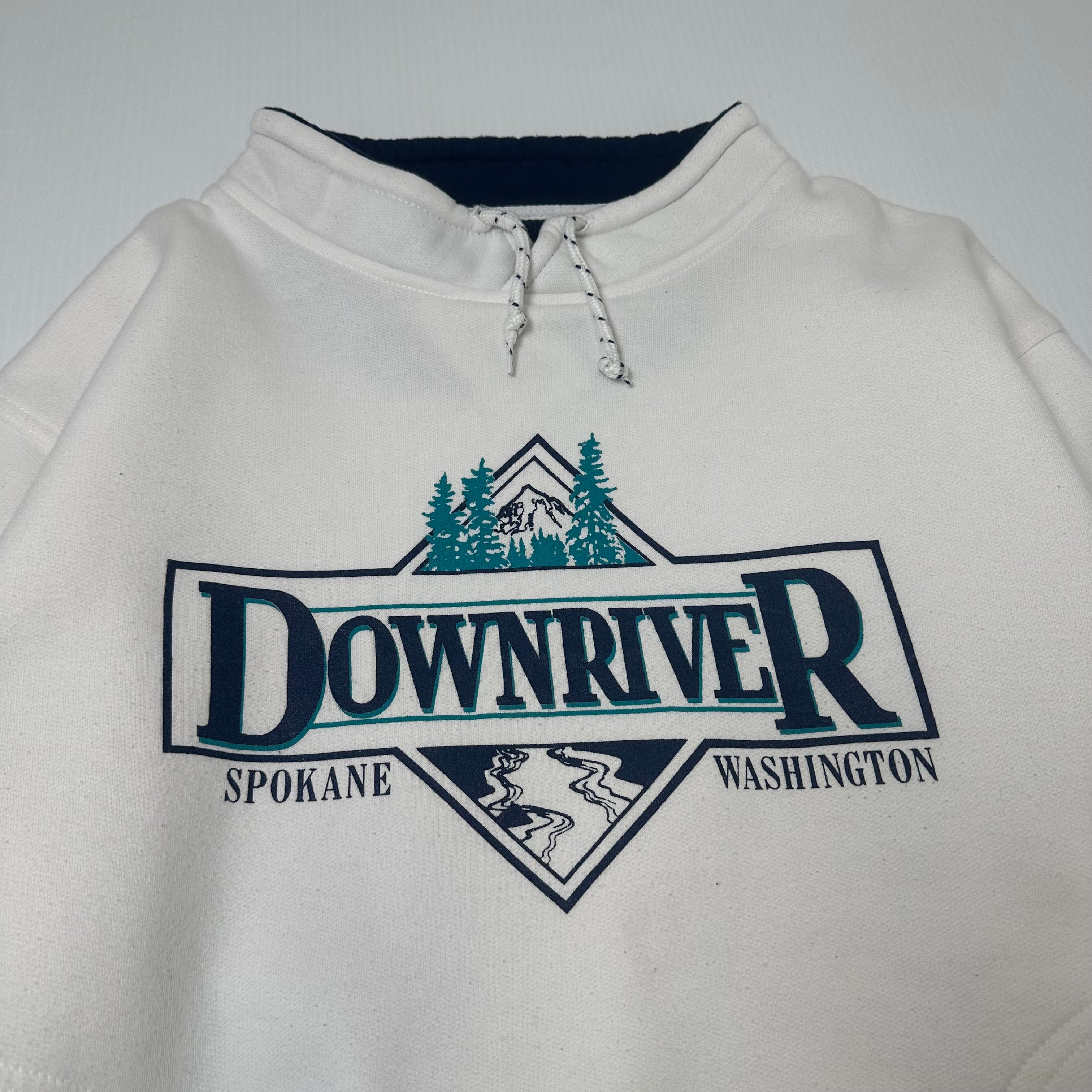 Vintage Downriver Spokane Washington Mock Neck Crewneck M