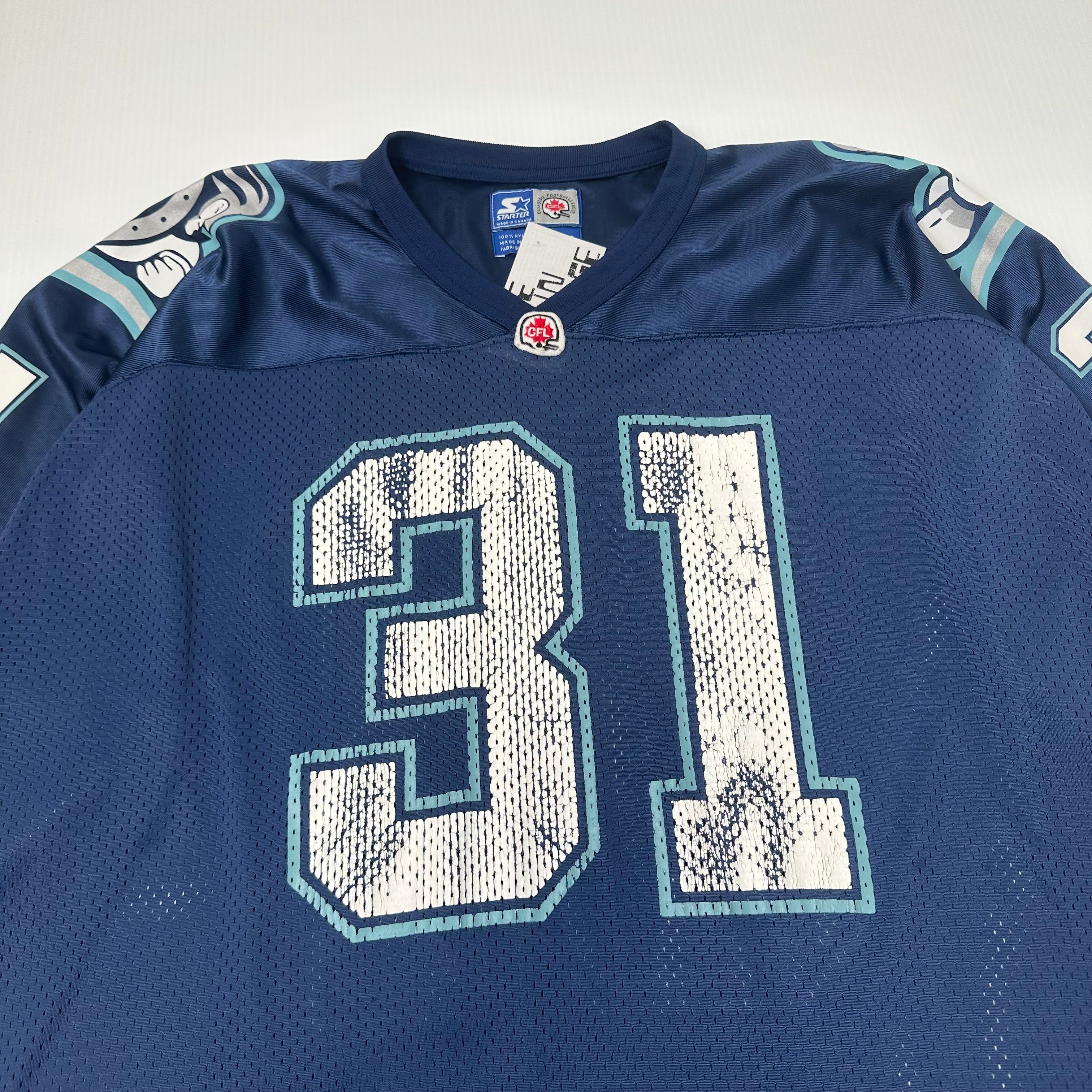 Vintage Starter Toronto Argonauts Clemons #31 CFL Jersey XL