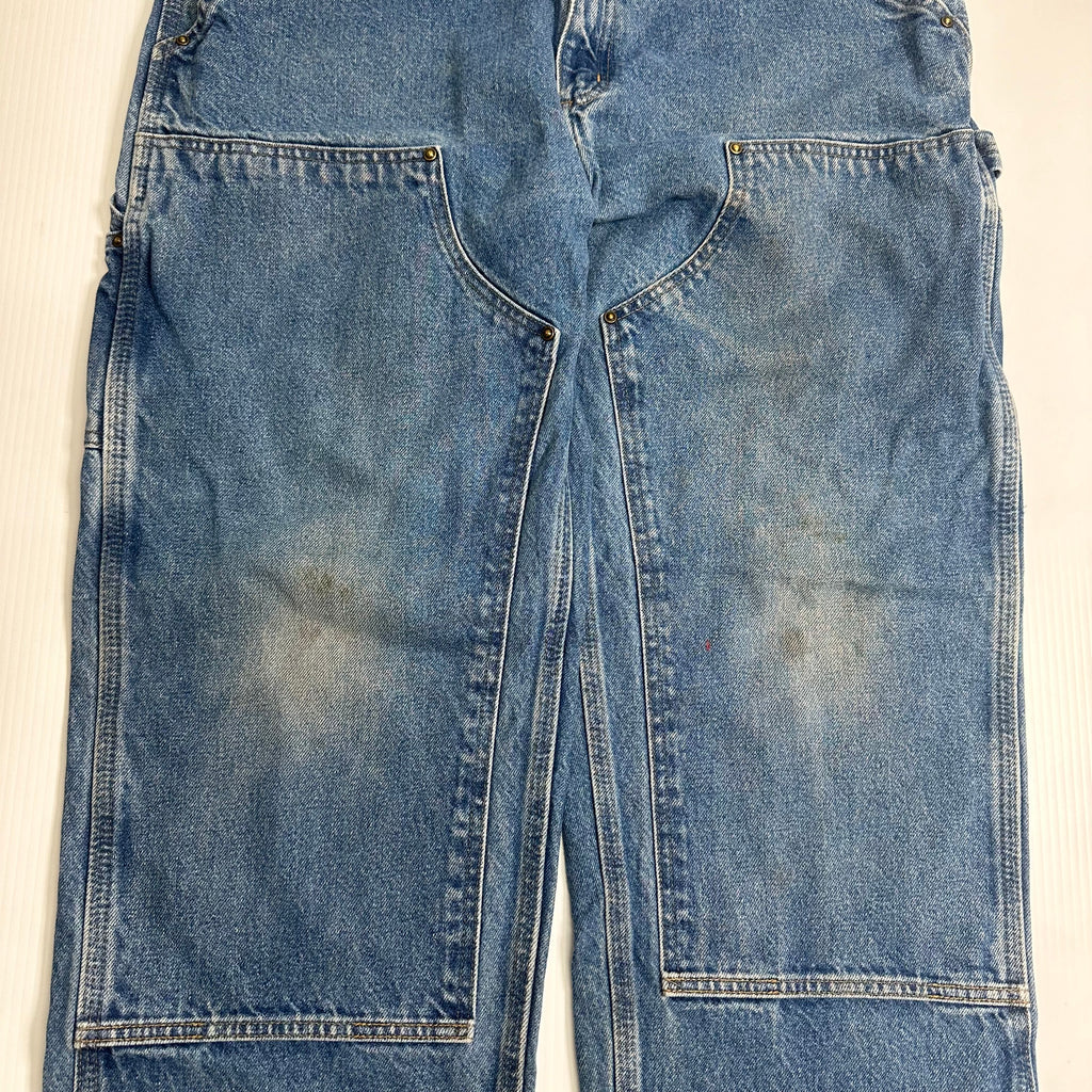 Vintage Carhartt Medium Wash Denim Double Knees 35x30