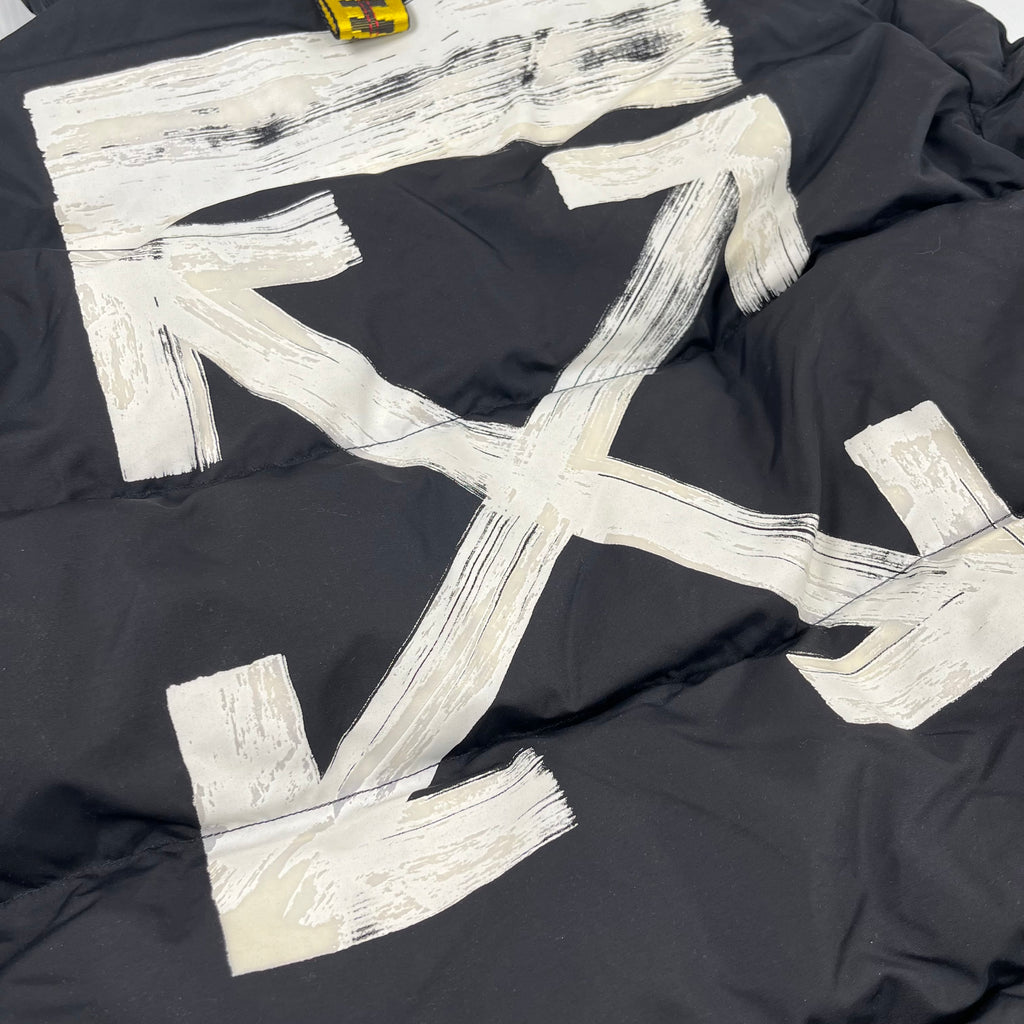 Off-White Brushed Diagonal Quilted Down Jacket M