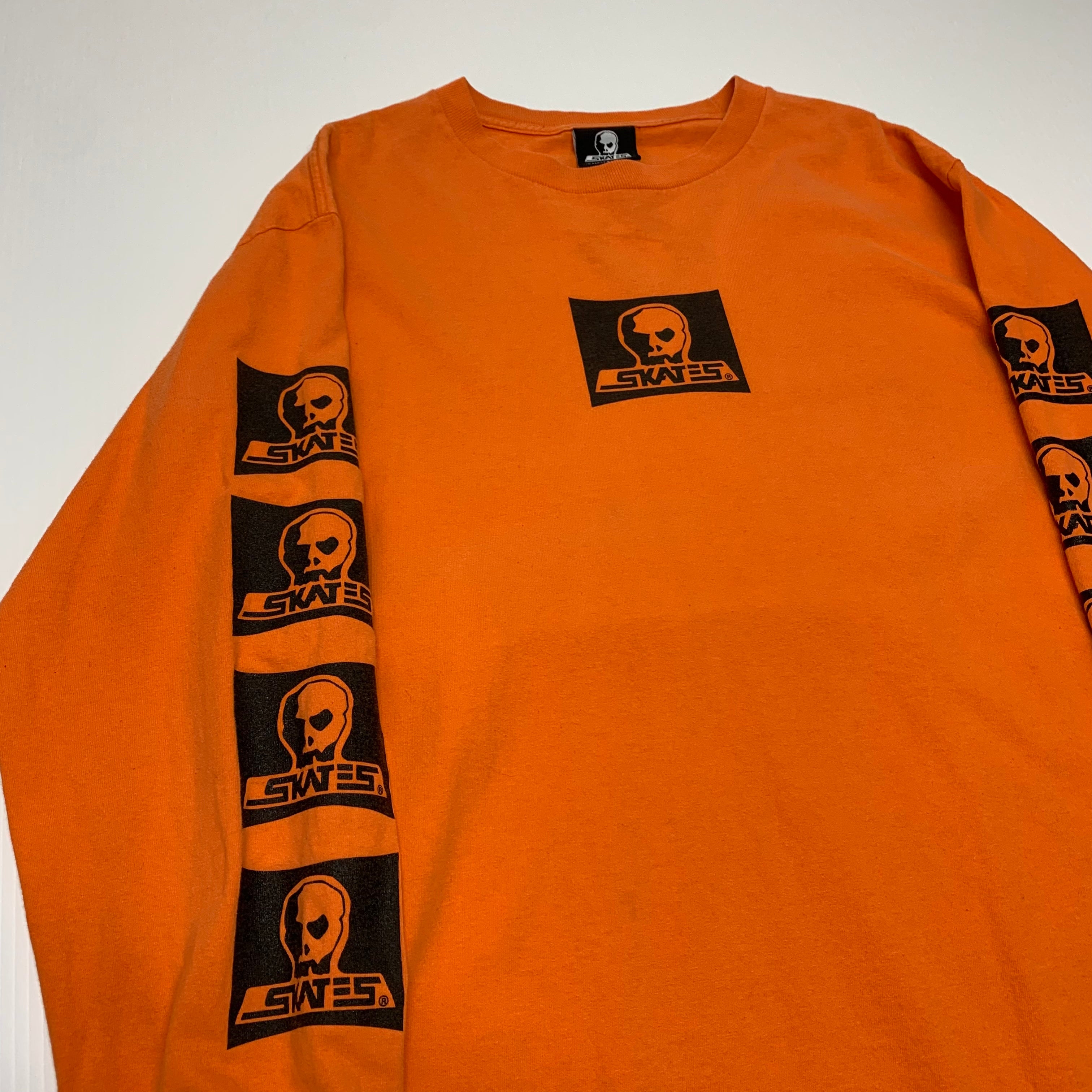 Vintage Skates Skulls Orange LS L
