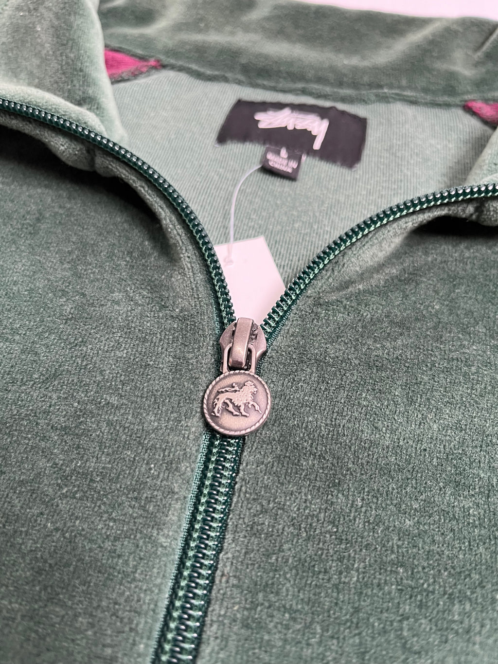 Stussy Velour Track Jacket L