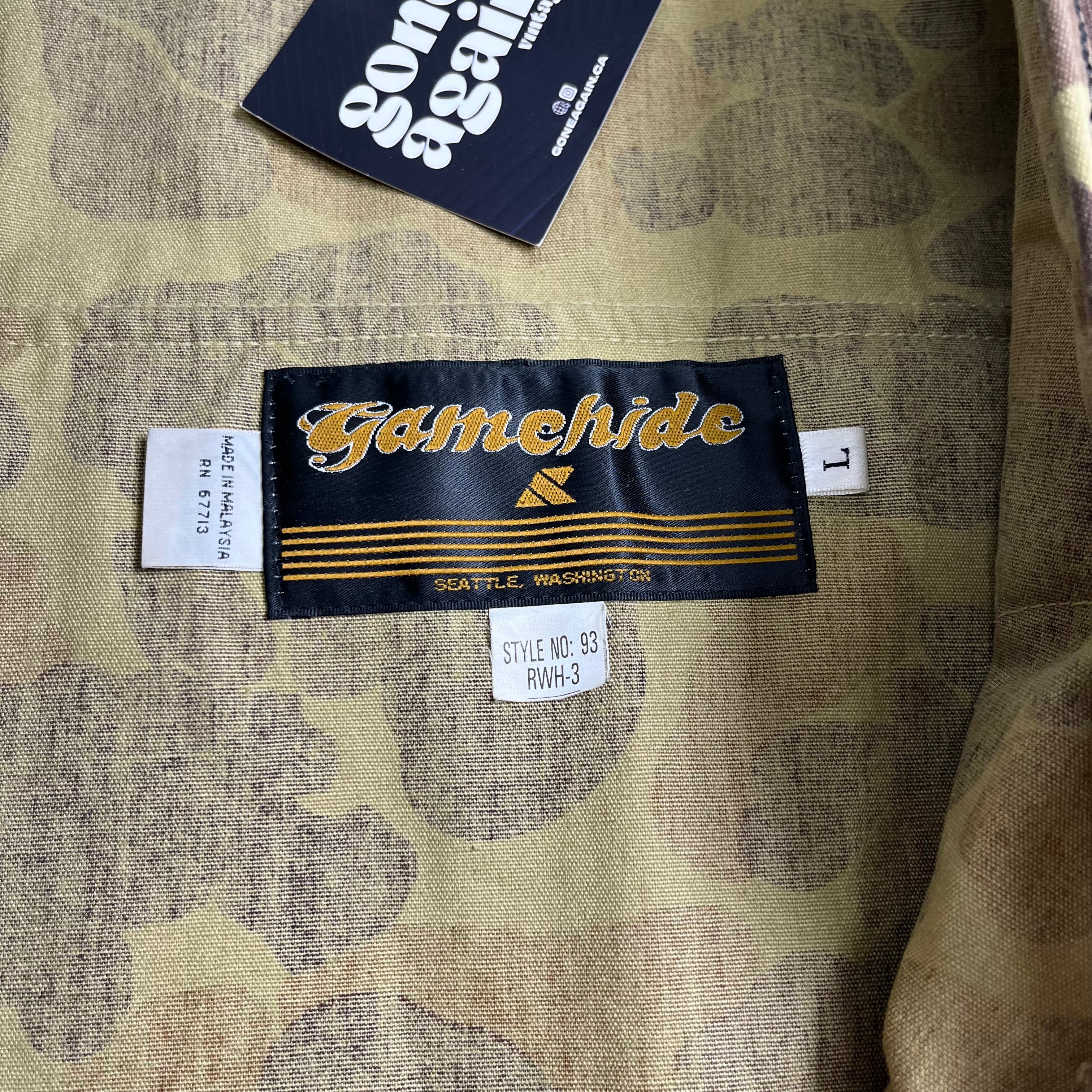 Vintage GameHide Duck Camo Canvas Utility Vest L