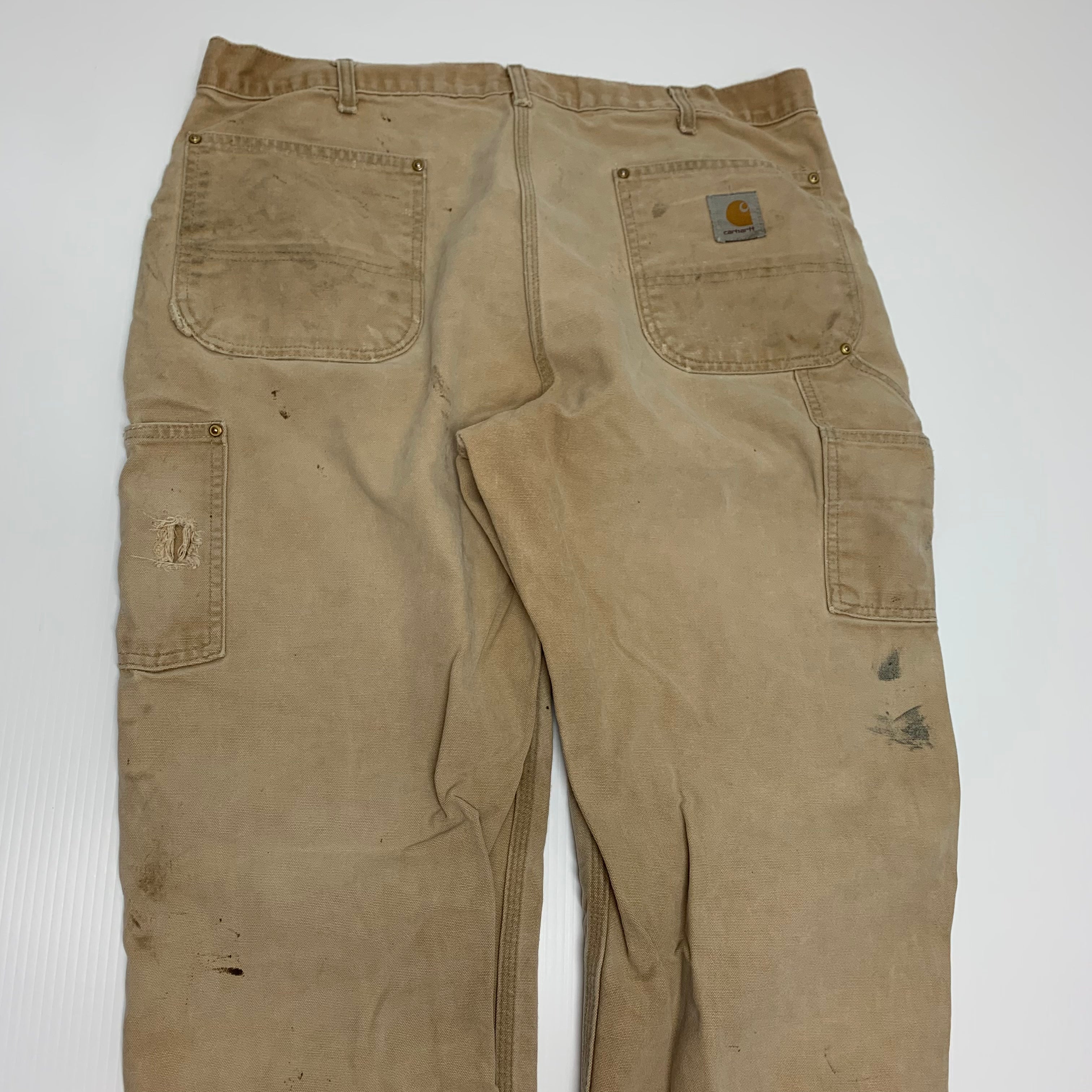 Carhartt Tan Double Knee Denim 38x34 1202