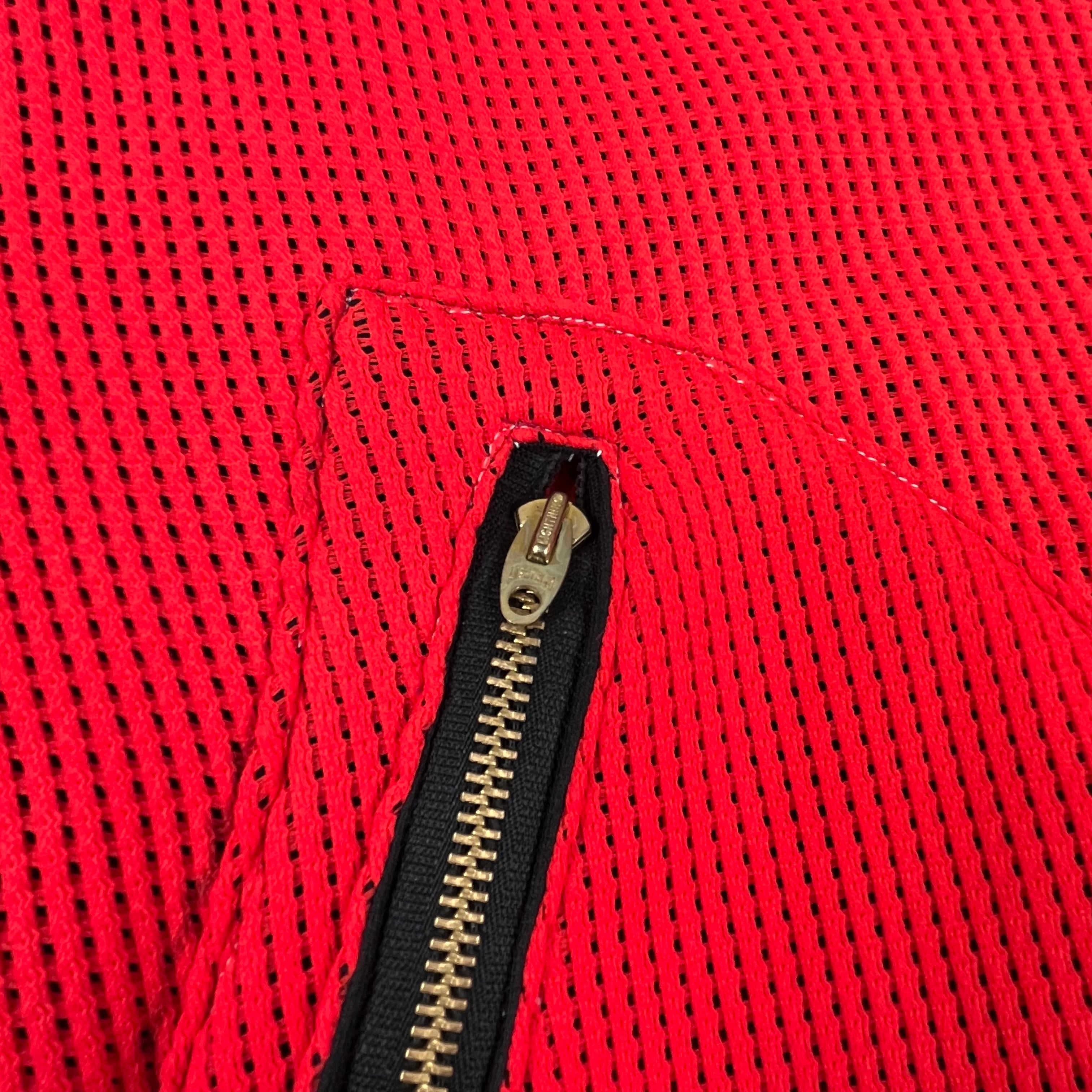 Rework Mesh Double Layer Two-Way Zip Hoodie L