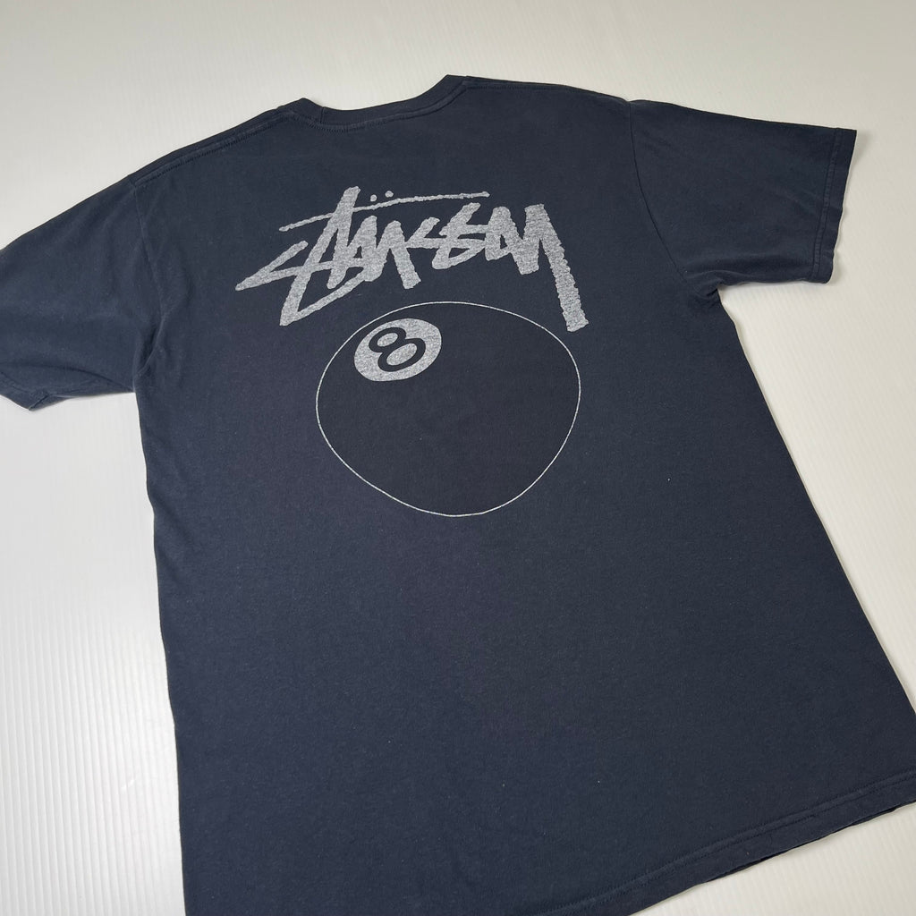 Stussy 8 Ball Faded Graphic Tee M