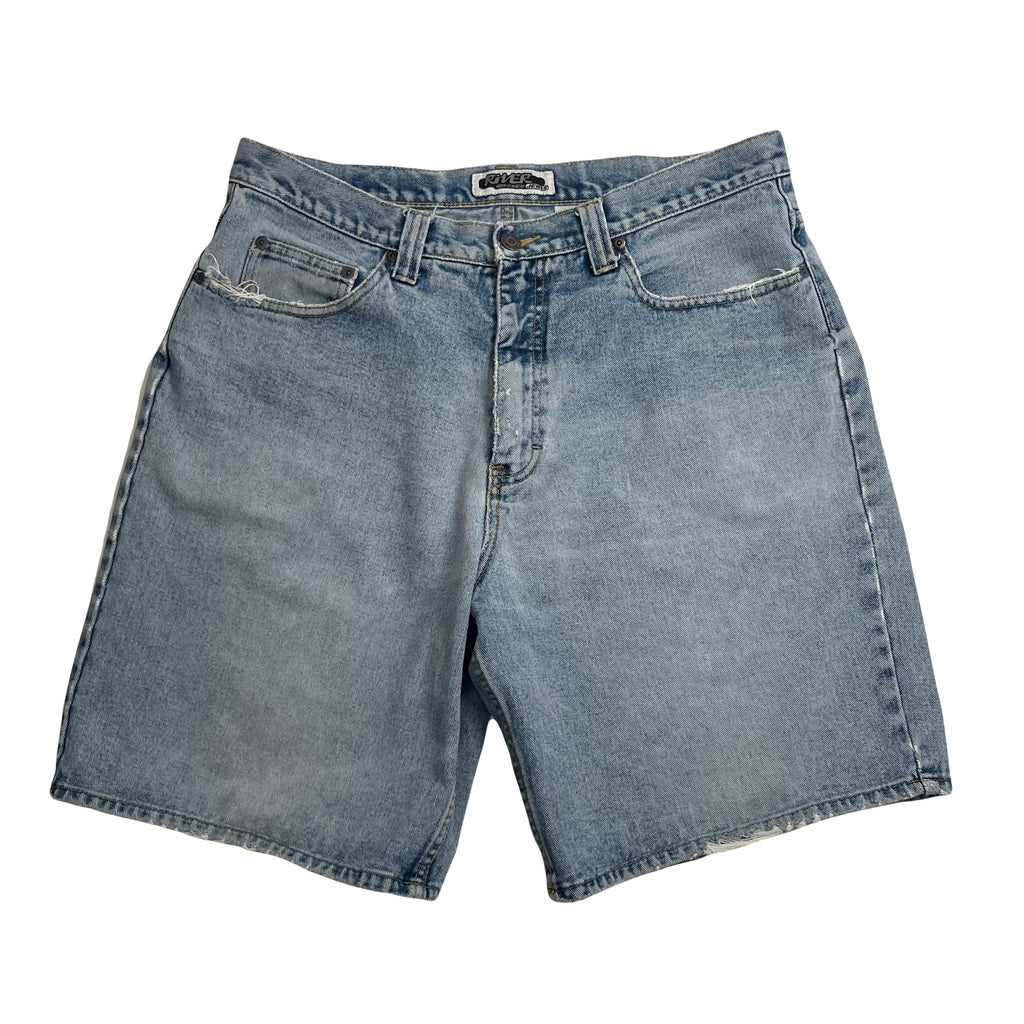 Vintage River Washed Jeans Light Wash Denim Shorts 36