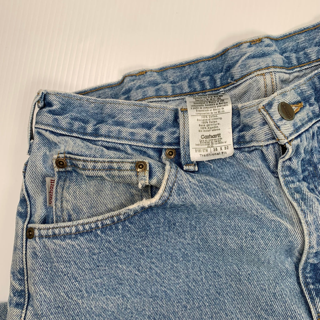 Vintage Carhartt Light Wash Carpenter Denim 36