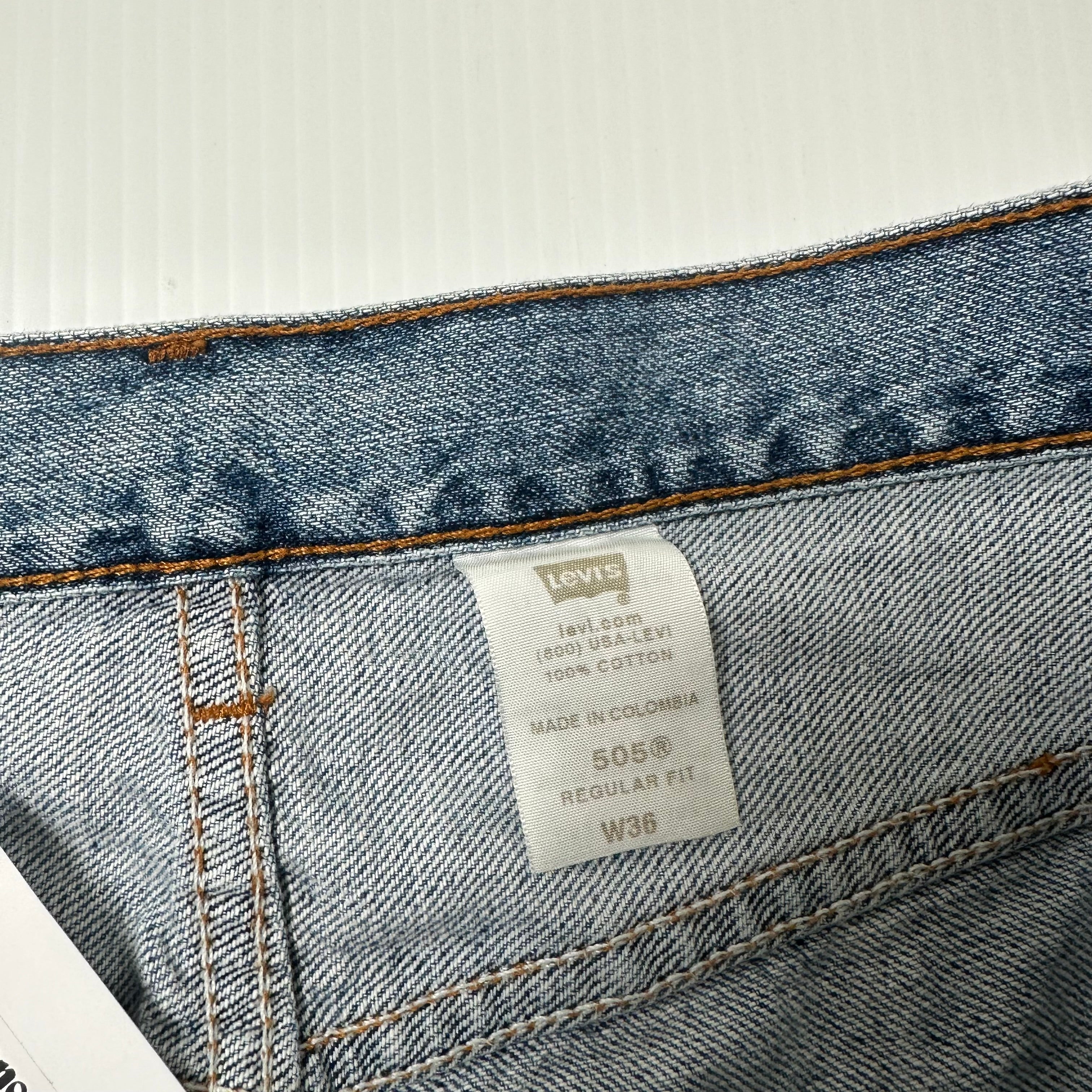 Levi's 505 Medium Wash Denim Shorts 36