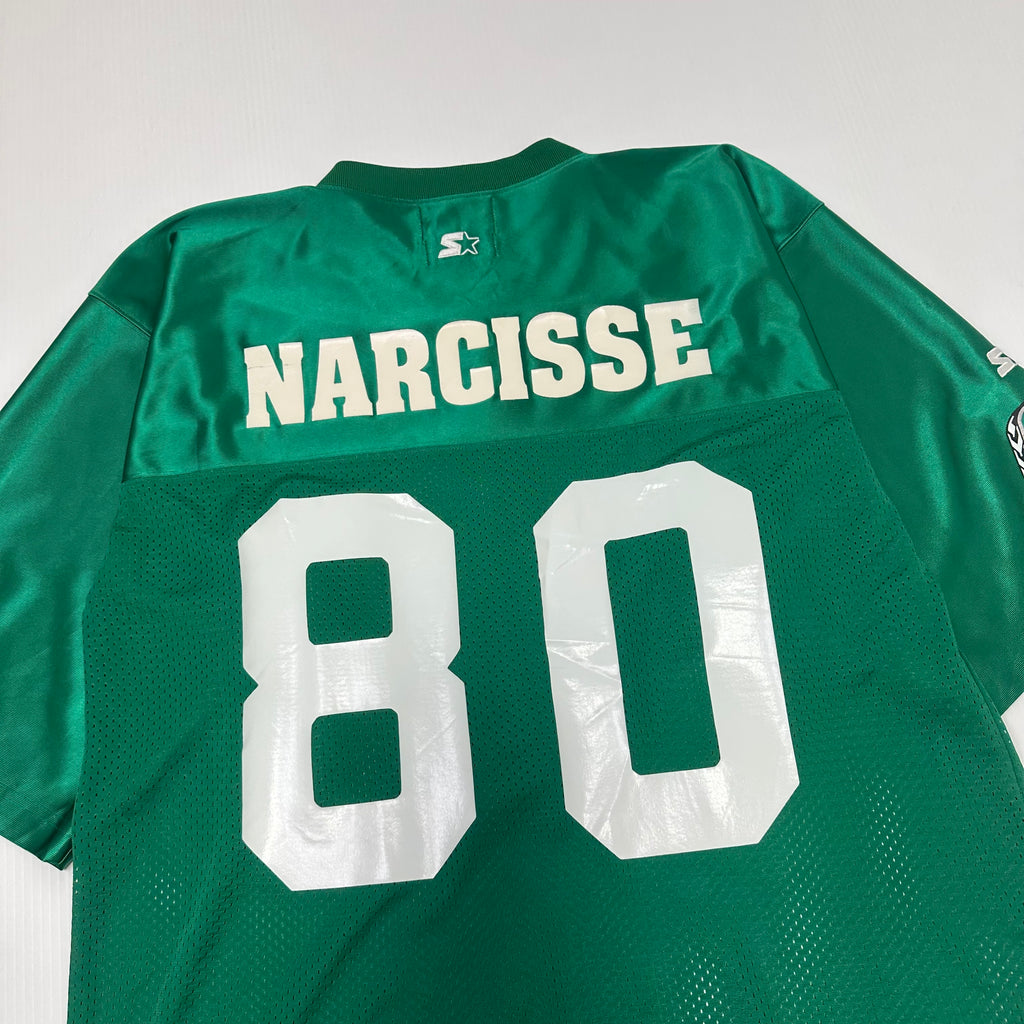 Vintage Starter Saskatchewan Roughriders Narcisse #80 CFL Jersey L