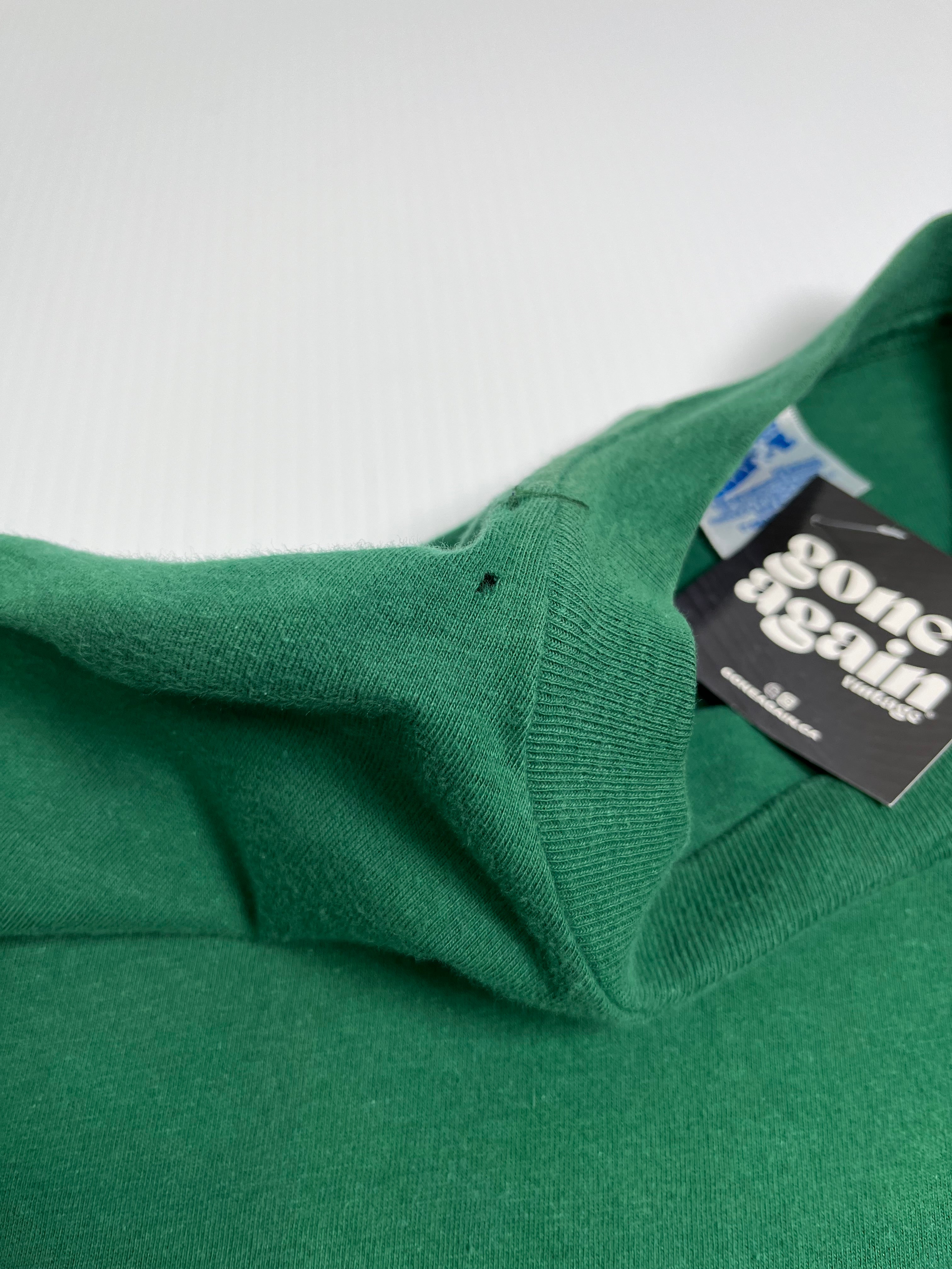 90s Hanes Blank Green Faded Tee XXL