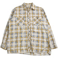 Vintage Faded Plaid Button-Up Flannel Shirt L