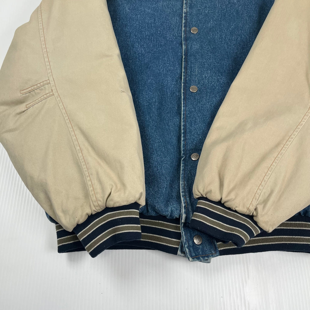 Vintage Denim Bomber Jacket XL
