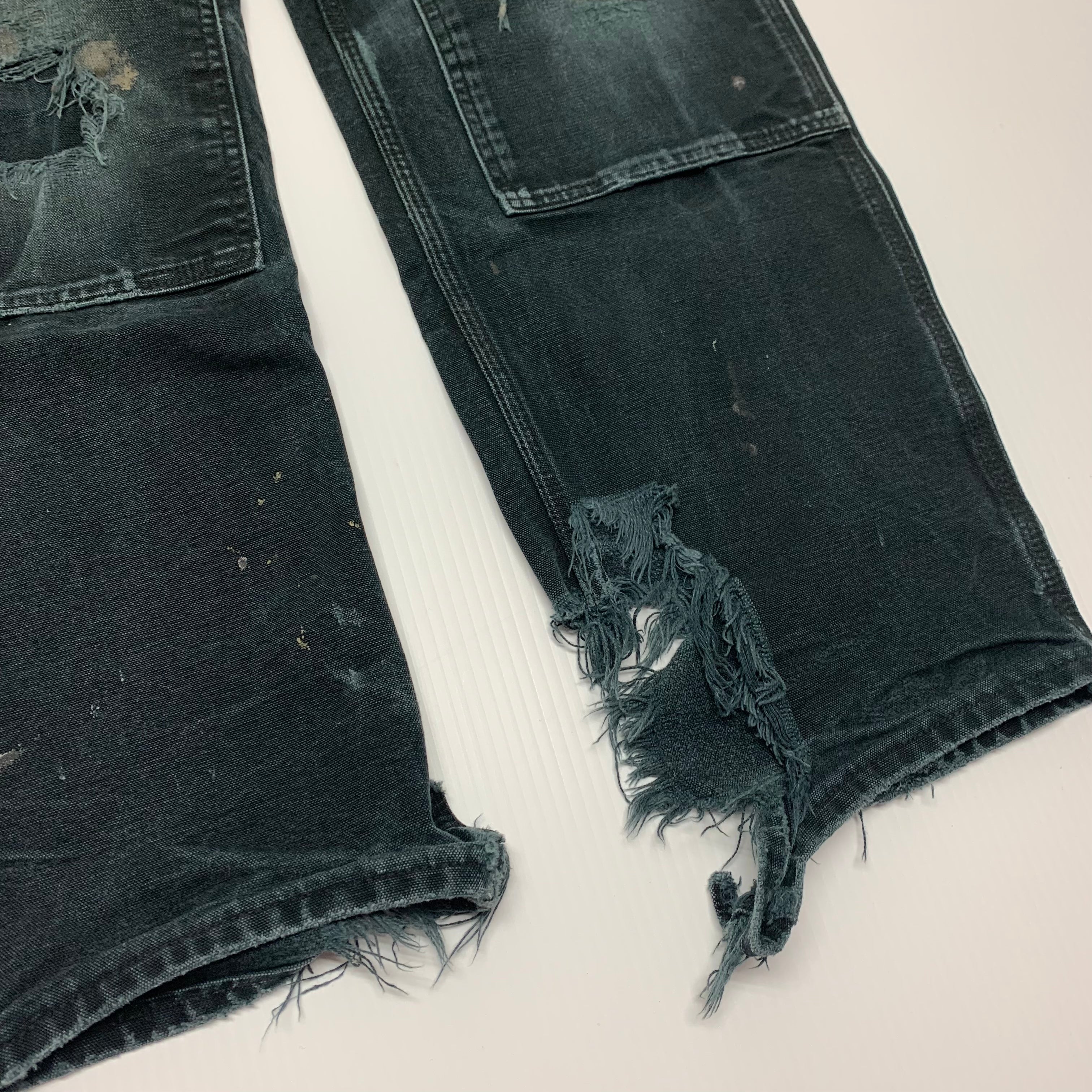 Carhartt Faded/Distressed Black Double Knees 33x34
