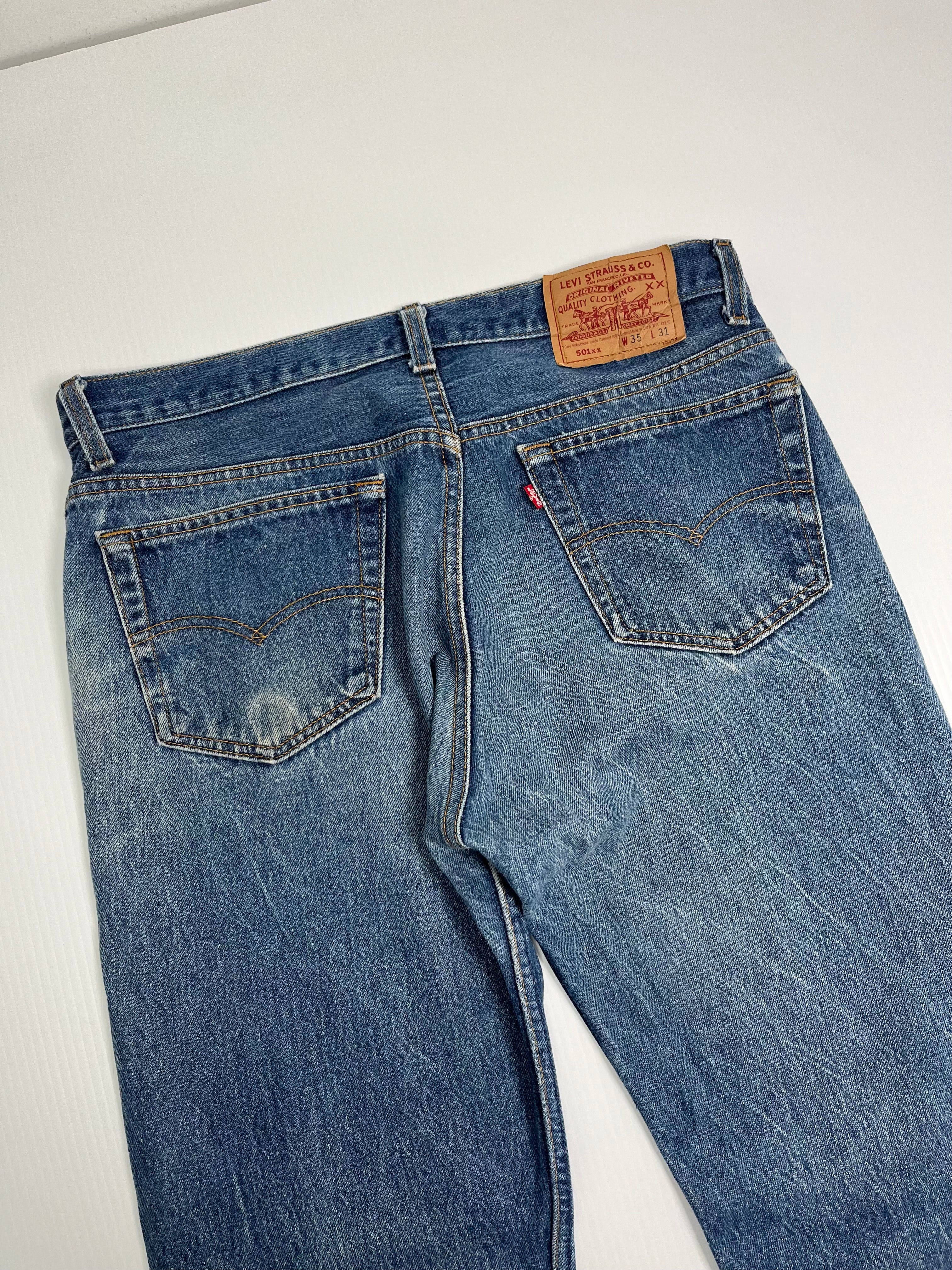80s Levi's 501xx Medium Wash Denim 35