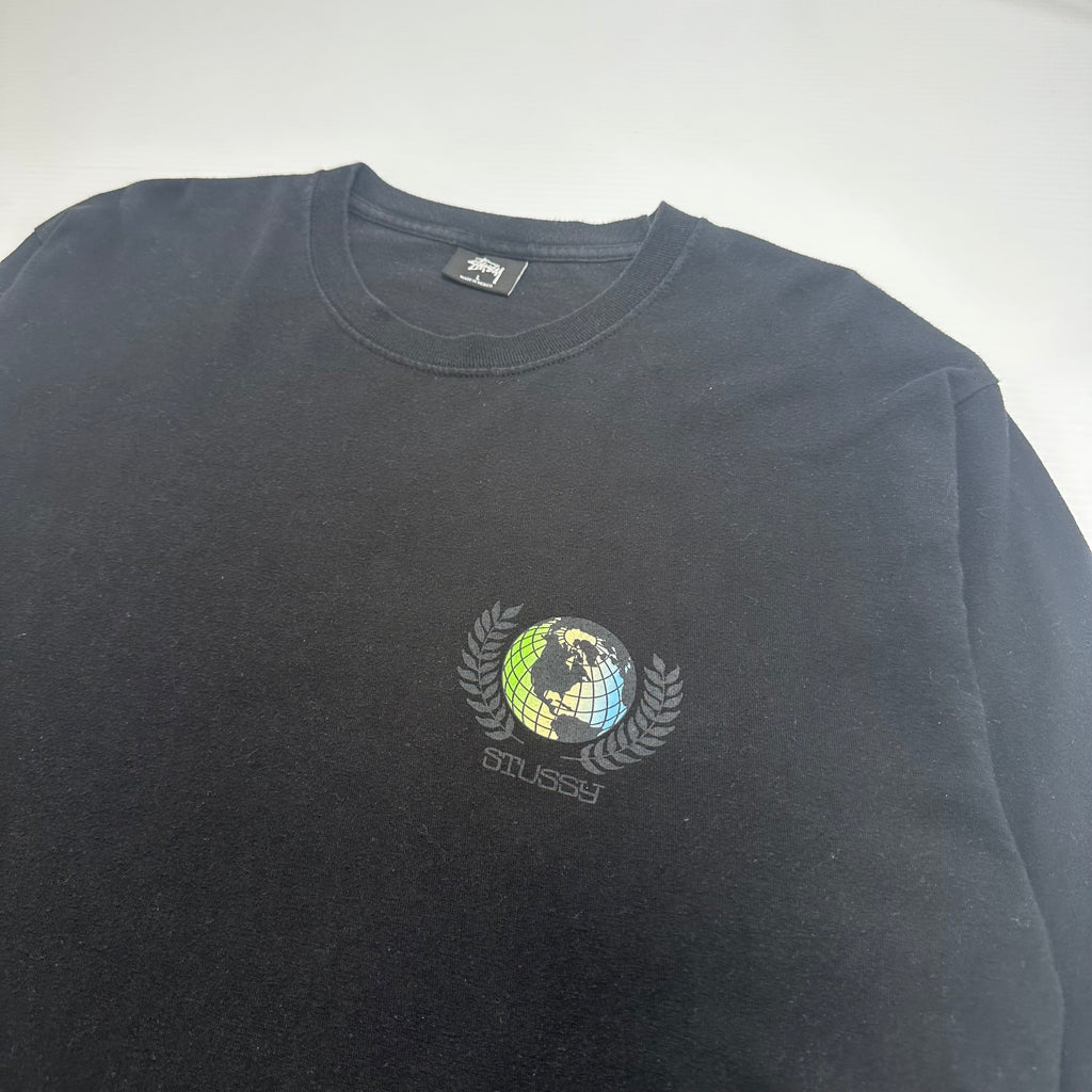 Stussy Globe Graphic Longsleeve Shirt L