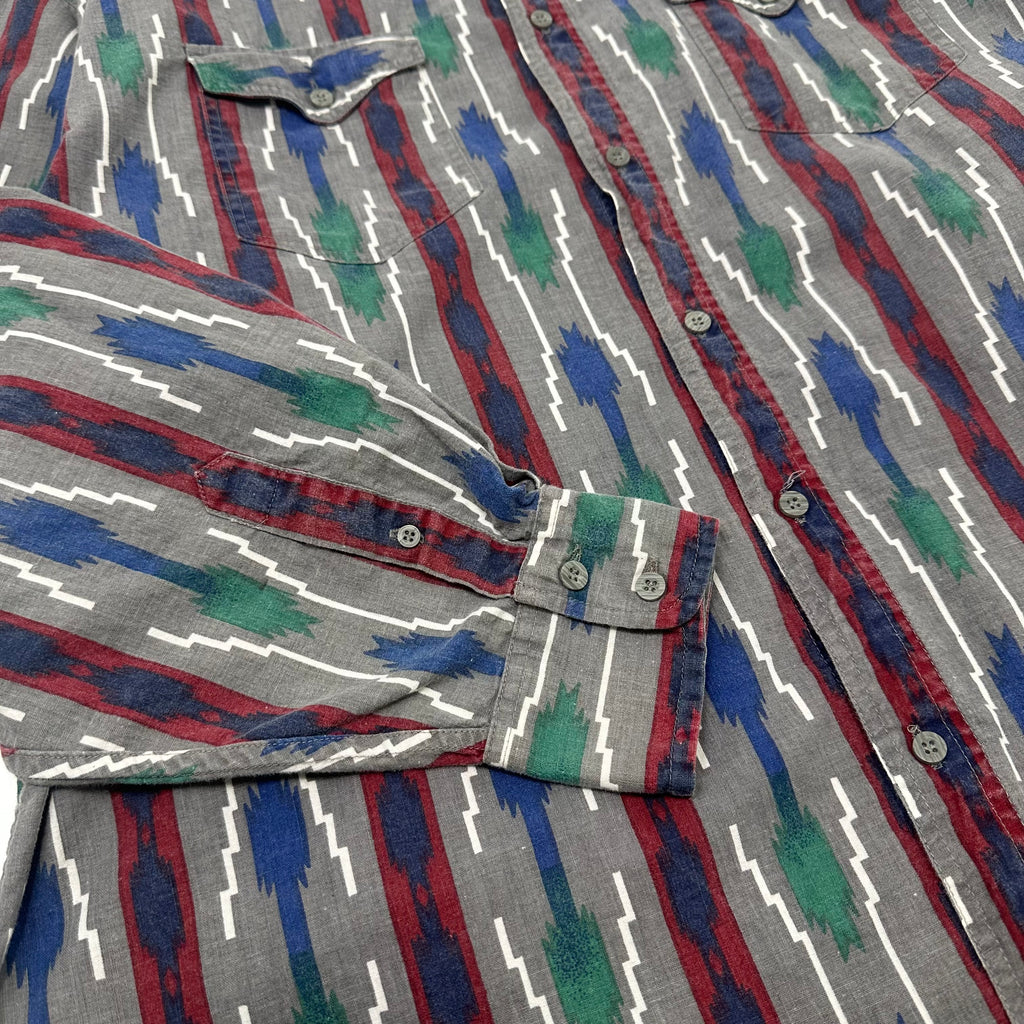 Vintage Revenge Shirtmakers Pattern Button Up Shirt L
