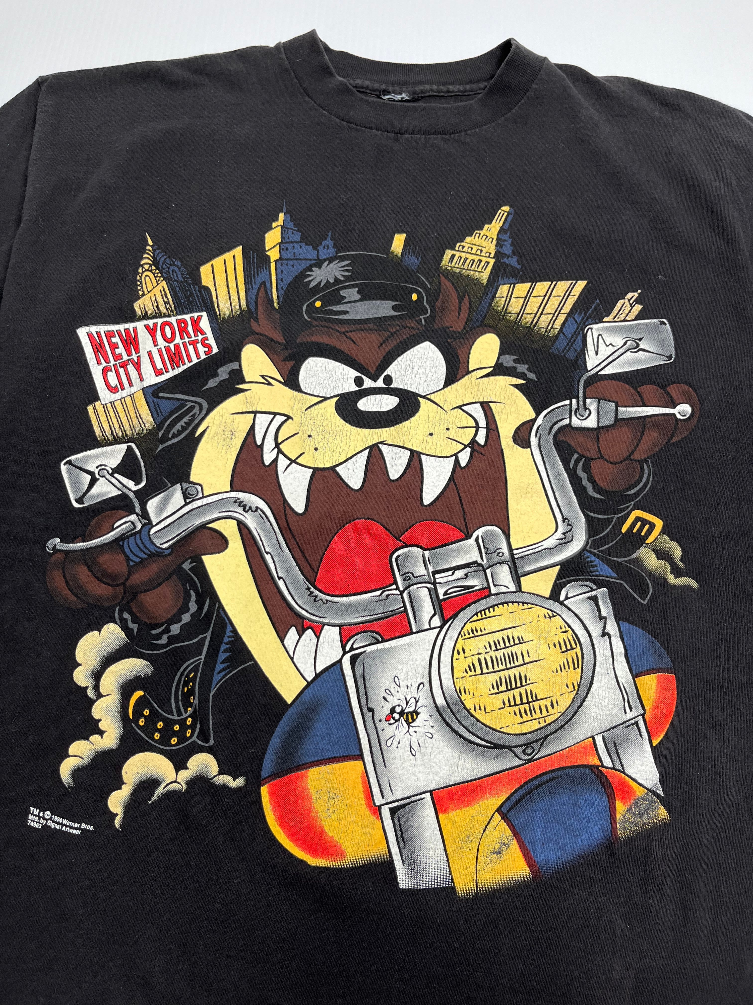 1994 Warner Bros. Tasmanian Devil Biker Tee L