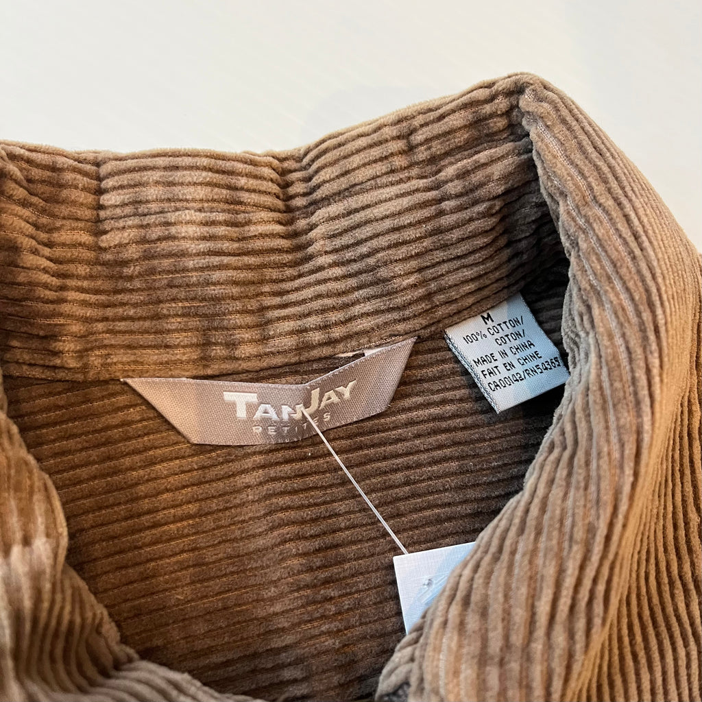 TanJay Corduroy Full Zip Light Jacket Women's M