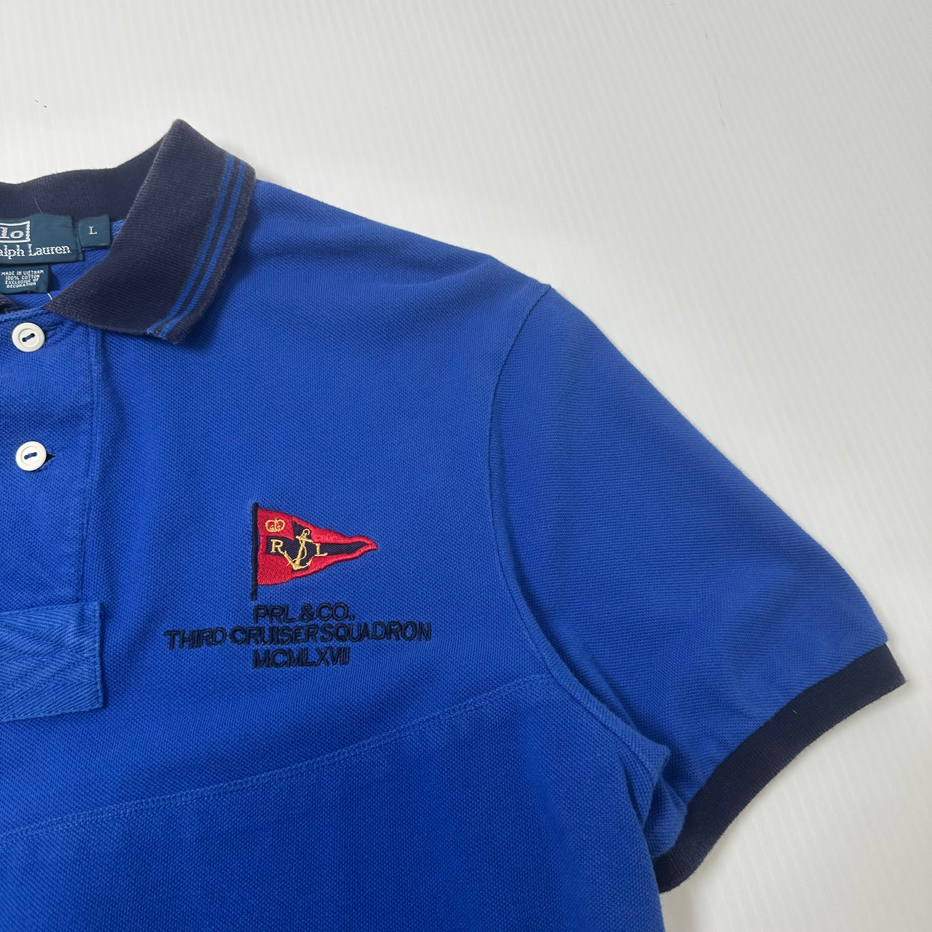 Vintage Polo Ralph Lauren Cruiser Squadron Polo Shirt L
