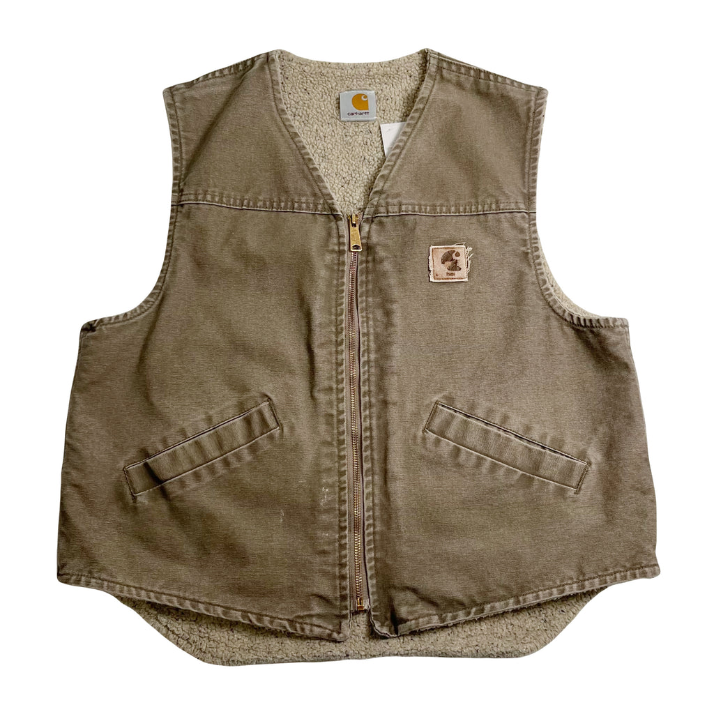 Vintage Carhartt Sherpa Lined Vest L