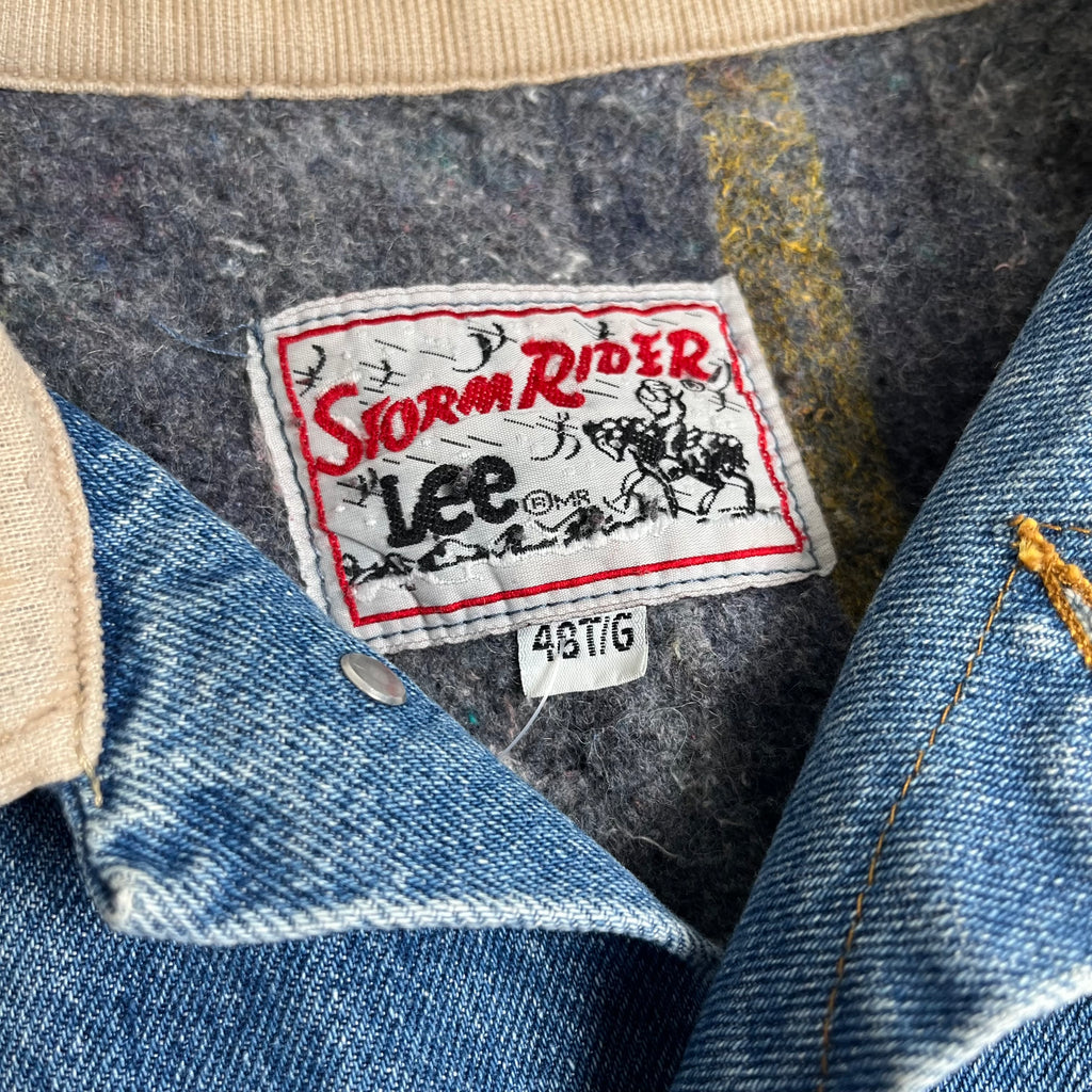 Vintage Lee Stormrider Blanket Lined Denim Jacket XL