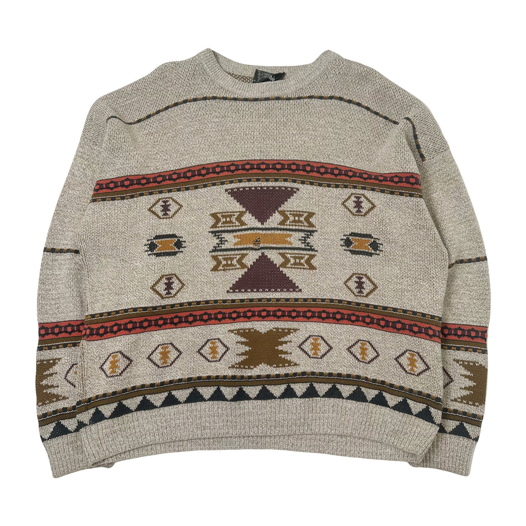 Vintage Hyde Park Aztec Pattern Knit Sweater L