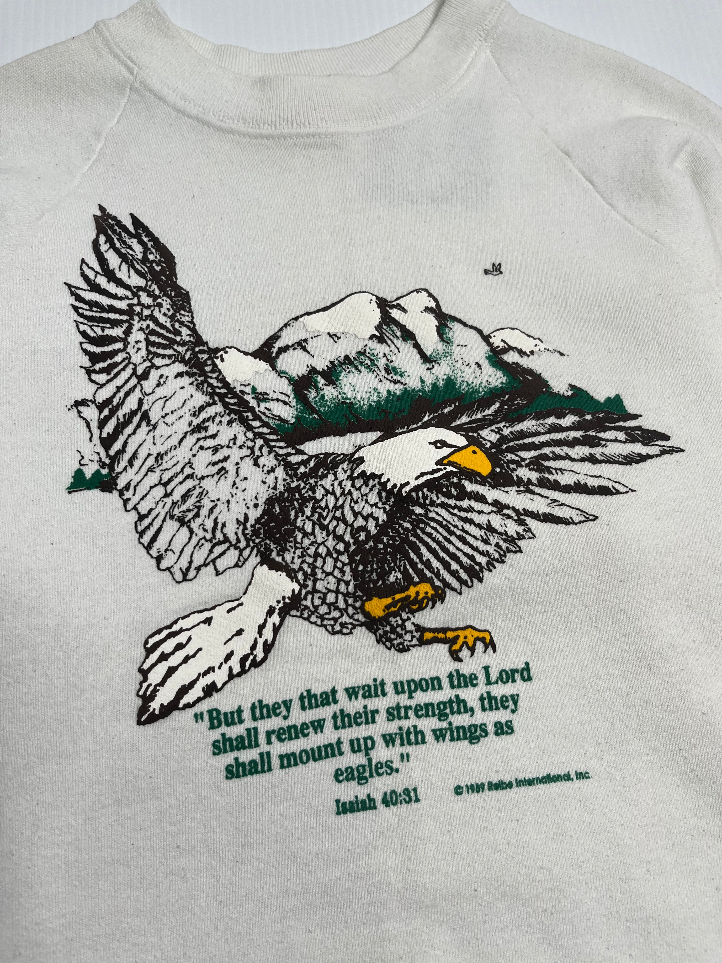 1989 Isaiah 40:31 Eagle Graphic Sweatshirt M
