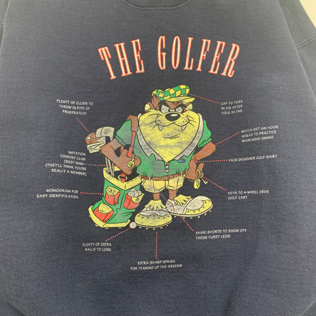 90s Warner Bros. Taz The Golfer Graphic Crewneck L