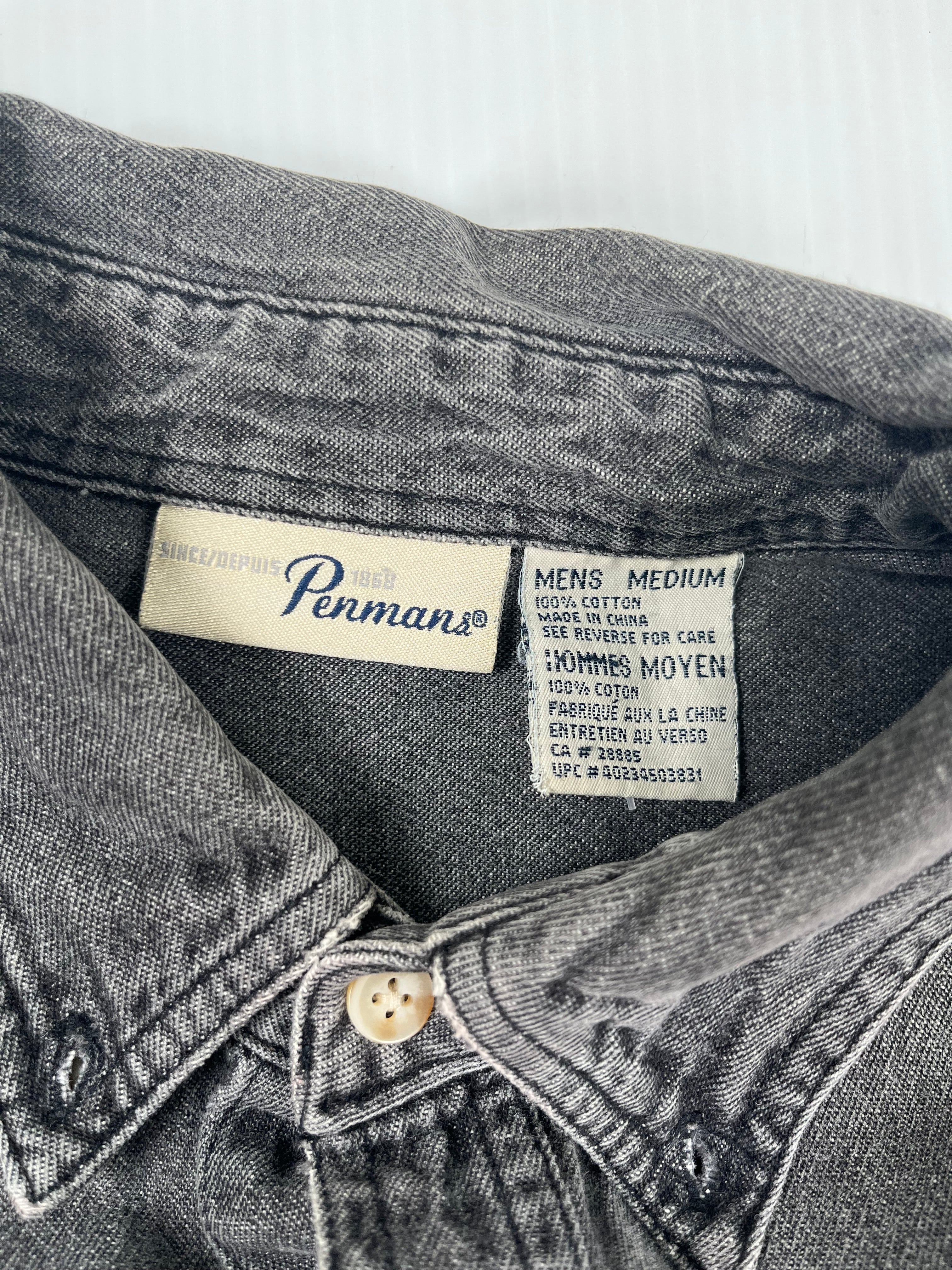 Vintage Penmans Faded Denim Button up Shirt M
