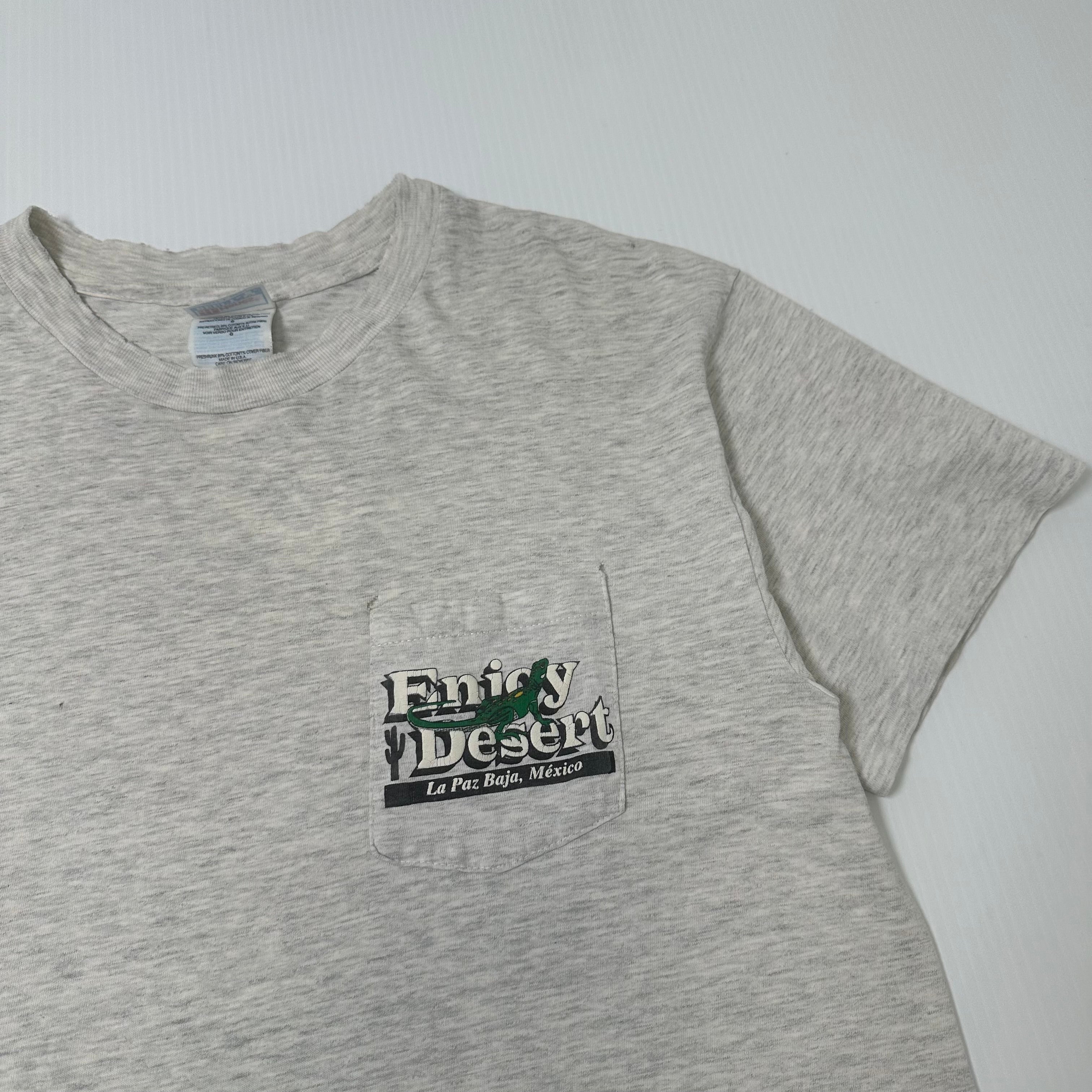 1995 Enjoy Desert La Paz Baja Mexico Pocket Tee L