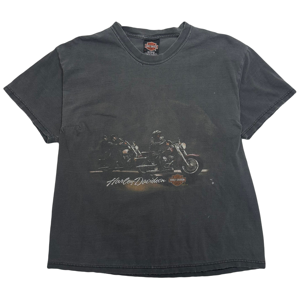 2001 Harley Davidson Medicine Hat Alberta Distressed Tee L