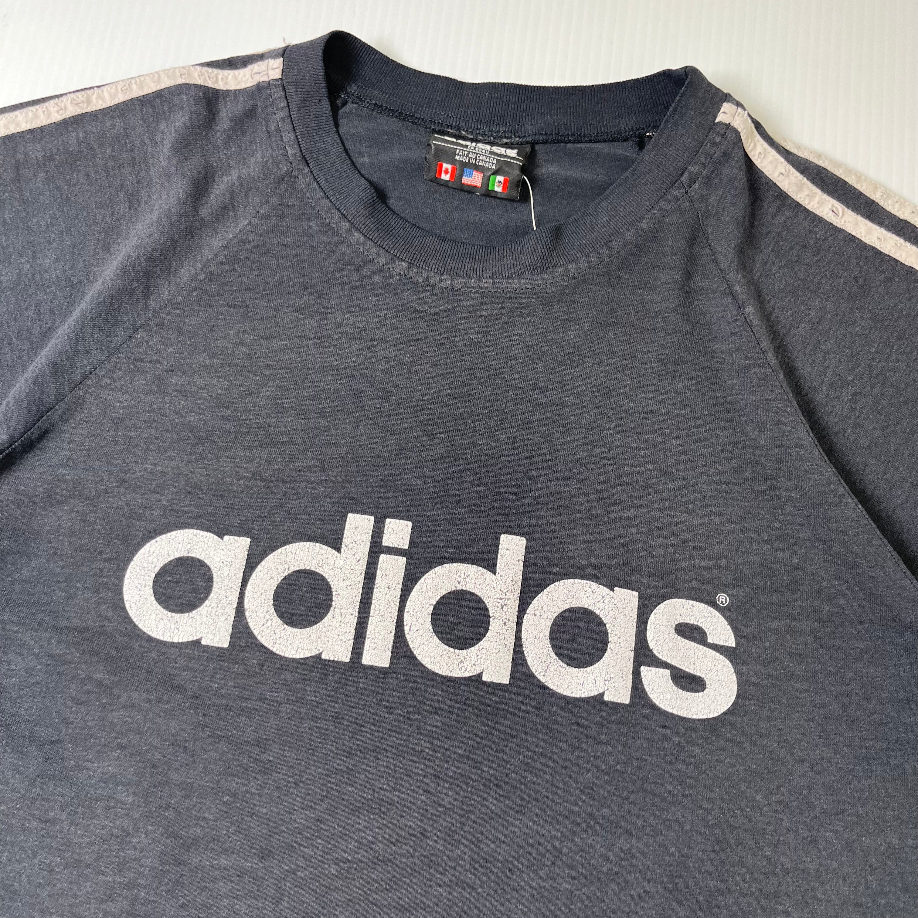 Vintage Adidas Text Spellout Tee L