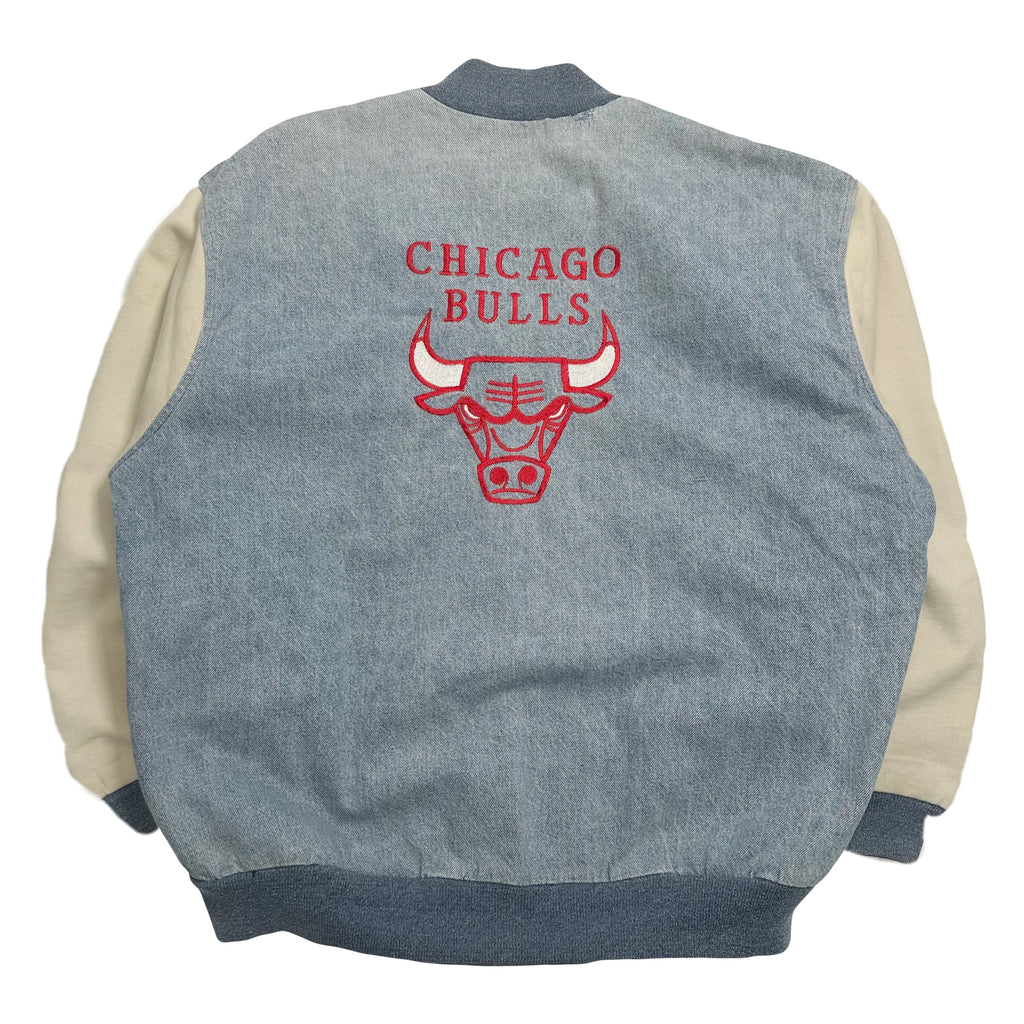 Vintage Chicago Bulls Denim Varsity Jacket XL