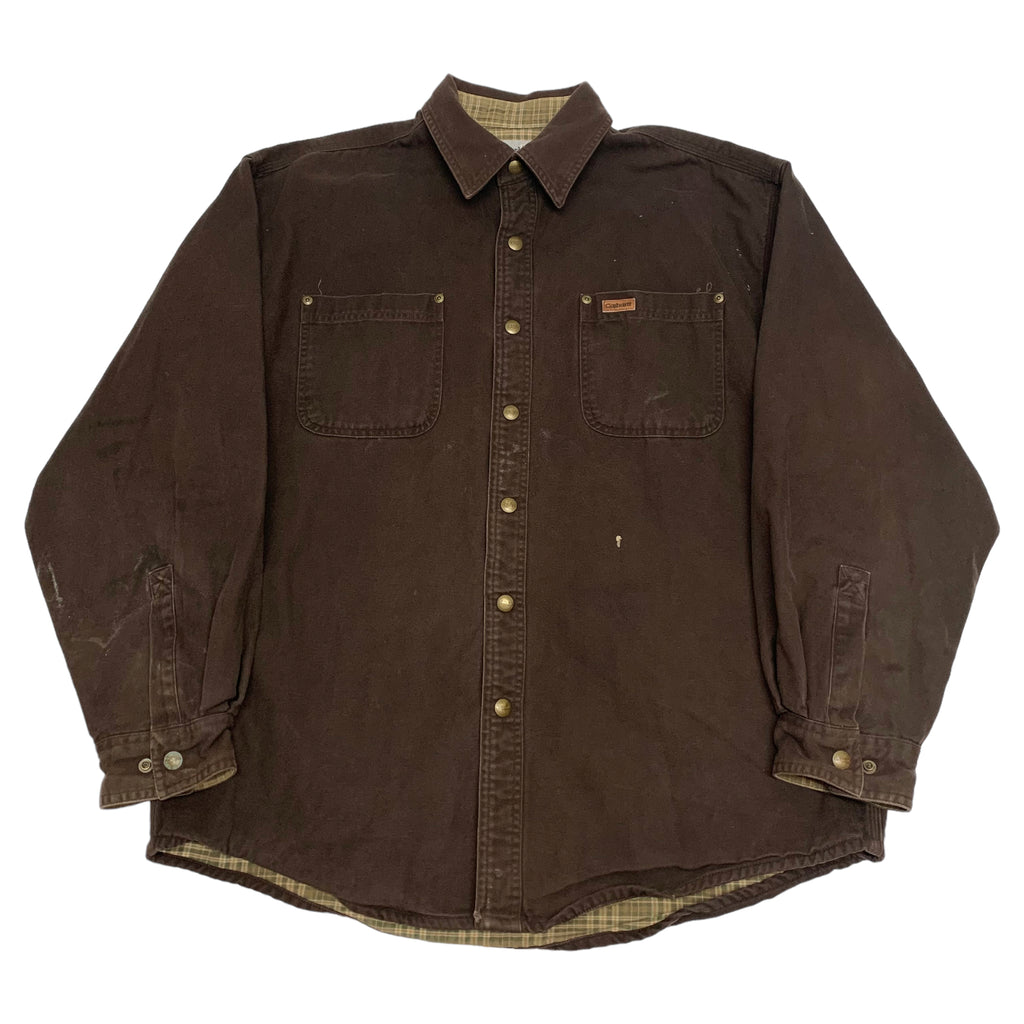 Brown Carhartt Plaid Lined Shacket L