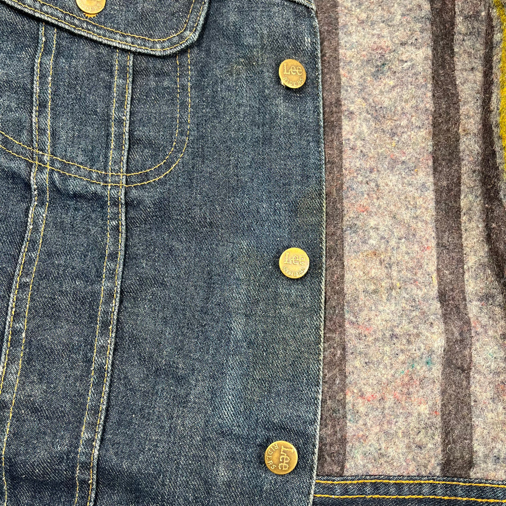 1980's Lee Storm Rider Dark Wash Denim Jacket M