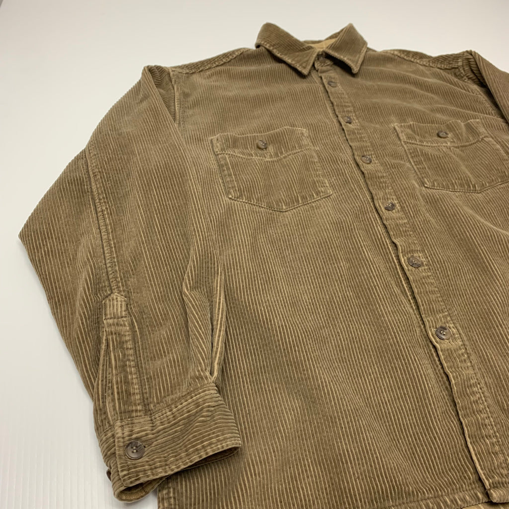 Prefab Brown Curduroy Button Up XL