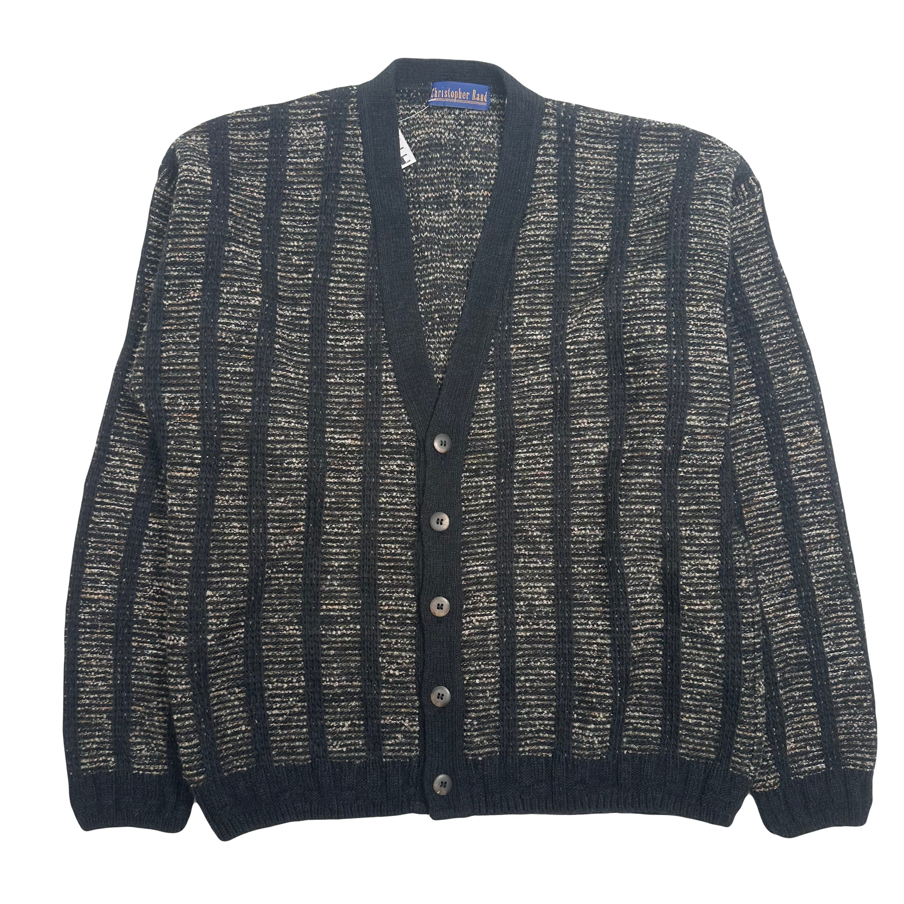 Vintage Christopher Rand Patterned Cardigan Sweater S