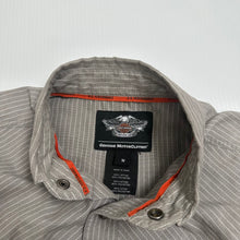 Load image into Gallery viewer, Harley Davidson Striped Short Sleeve Button Up M
