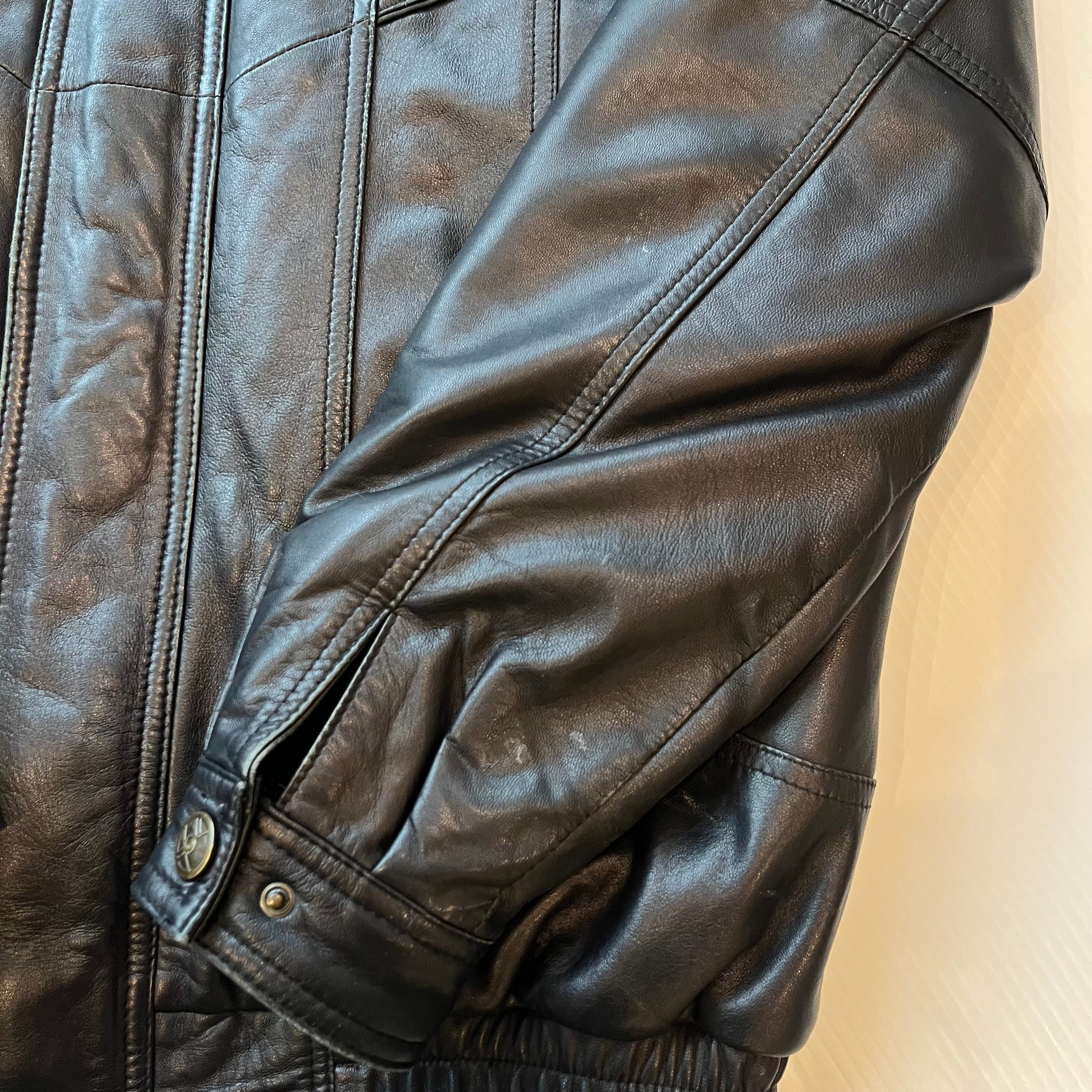 Vintage Boutique Of Leathers Full Zip Bomber Jacket XL