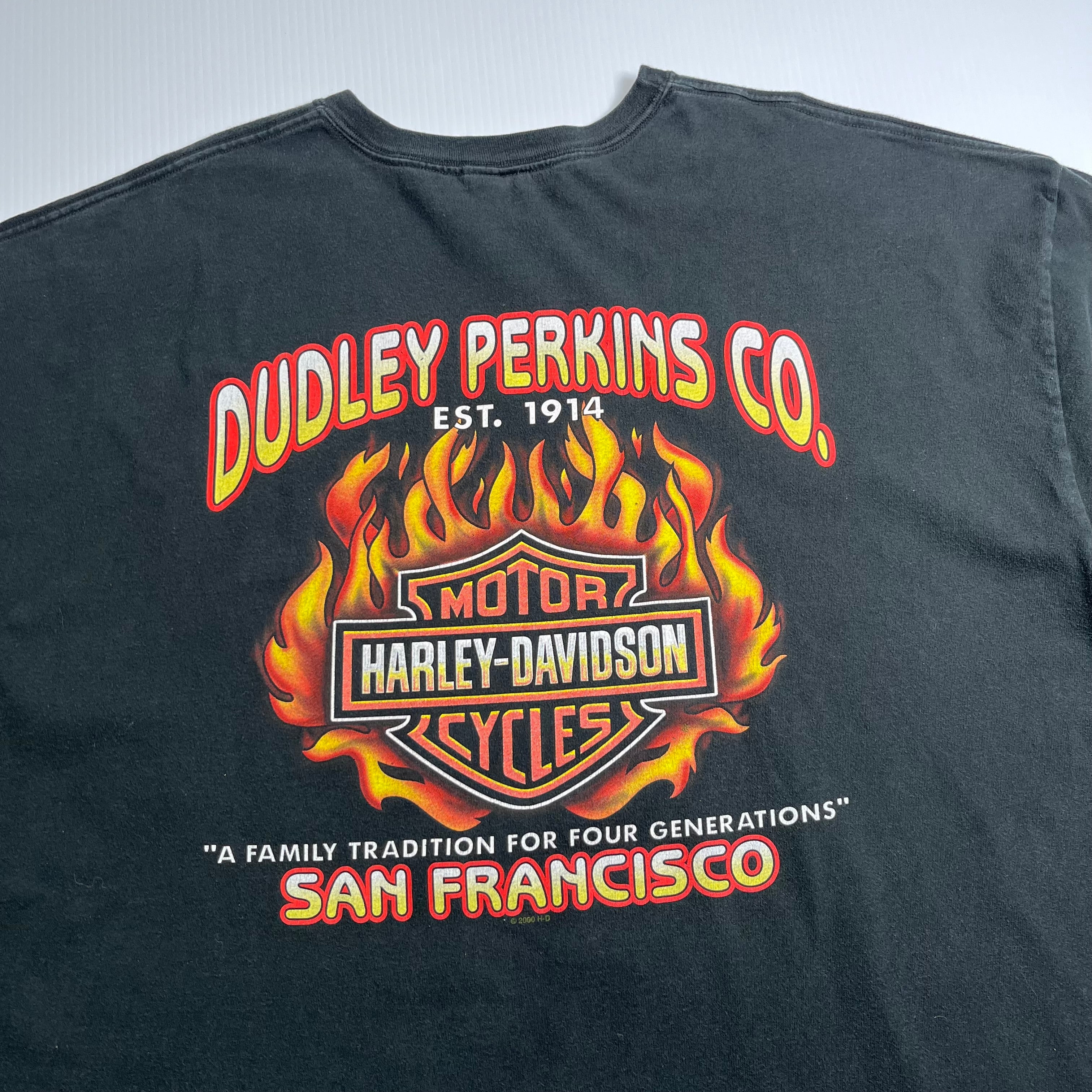 2000 Harley Davidson San Francisco Flames Tee XXXL