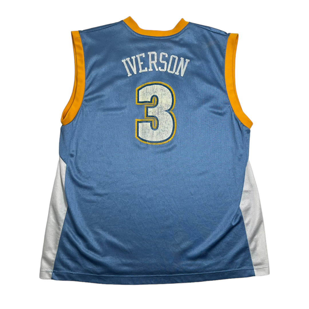 Adidas Denver Nuggets Allen Iverson #3 Basketball Jersey XL