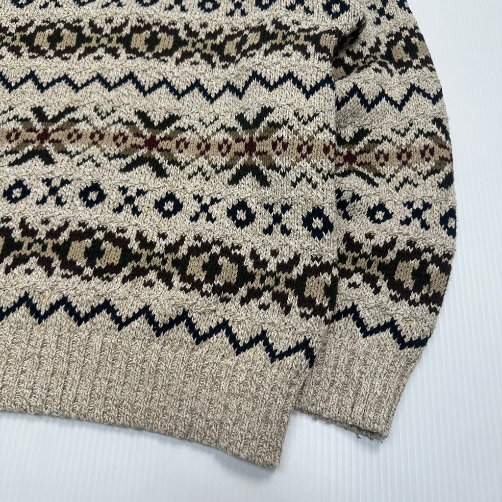 Vintage Fieldmaster Patterned Knit Sweater XL