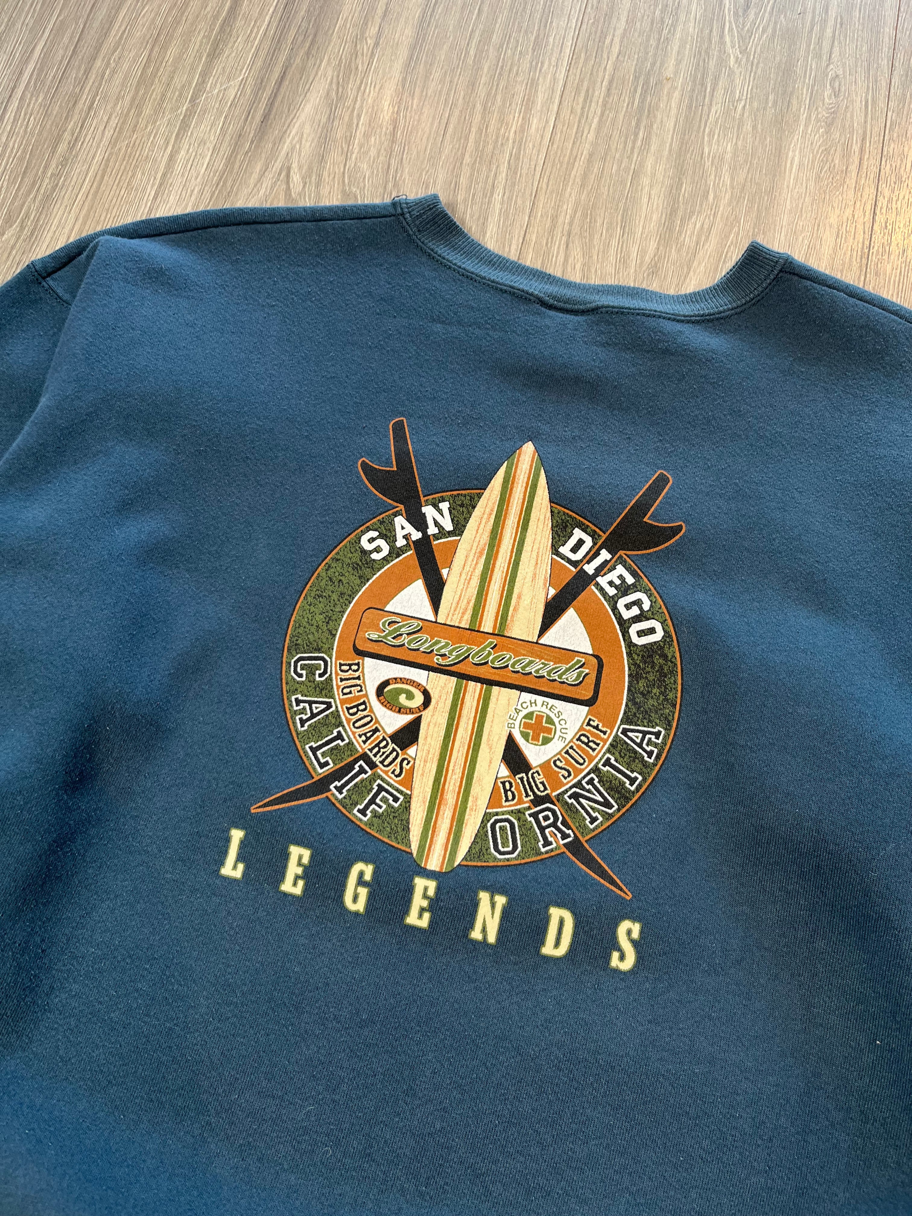 Vintage Big Surf San Diego Longboard Legends L