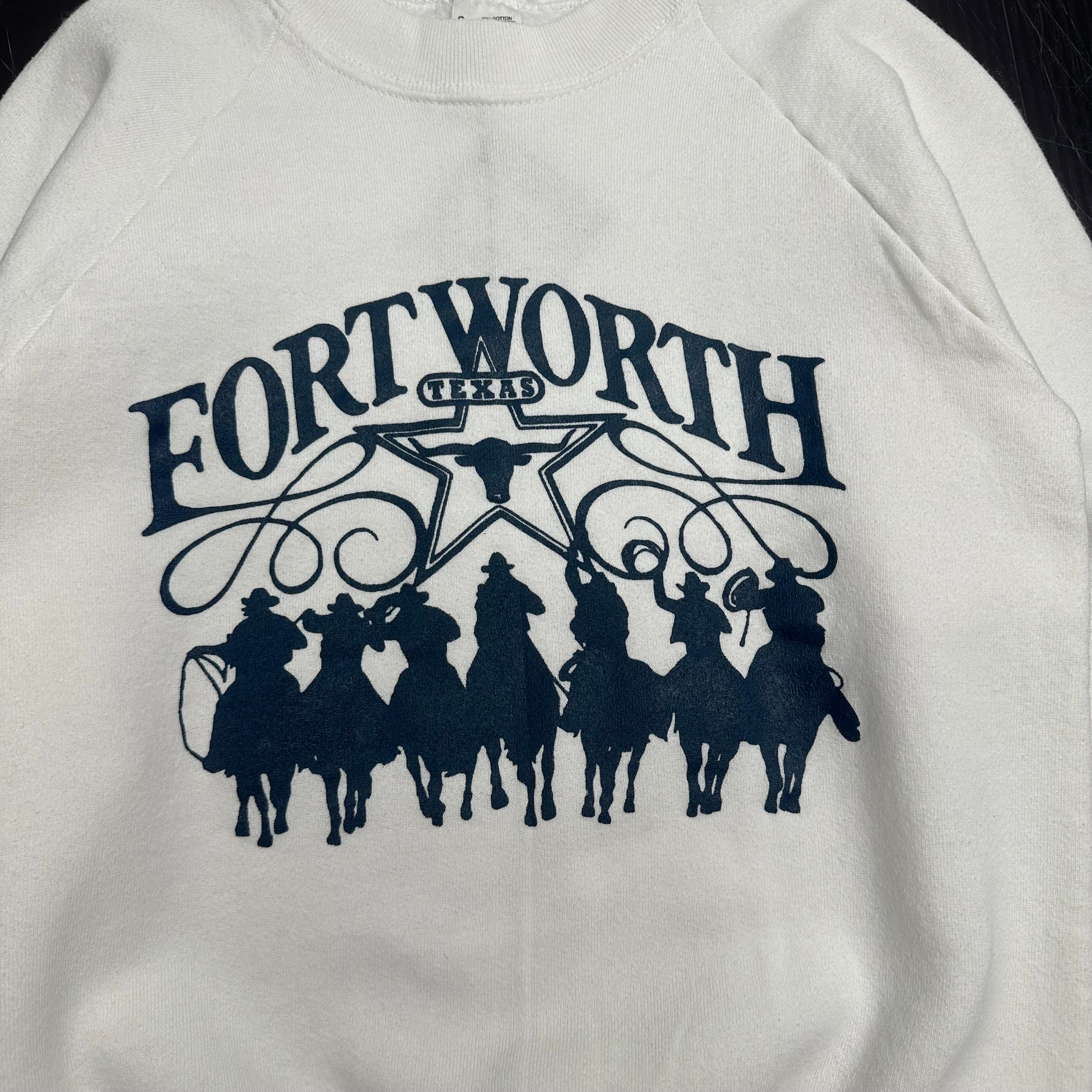 Vintage Fort Worth Texas Cowboy Crewneck S