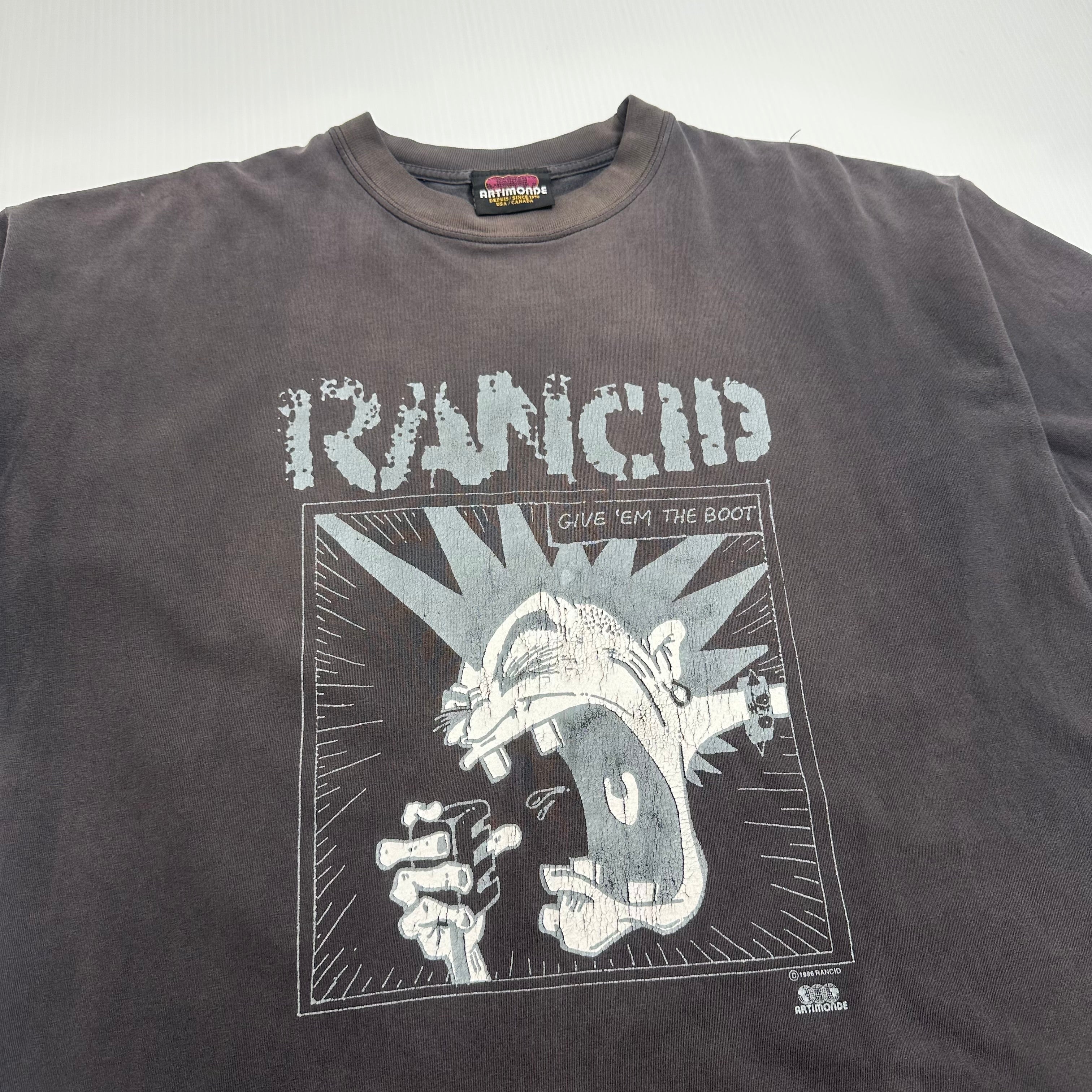 1996 Rancid Give 'Em The Boot Faded Tee XL