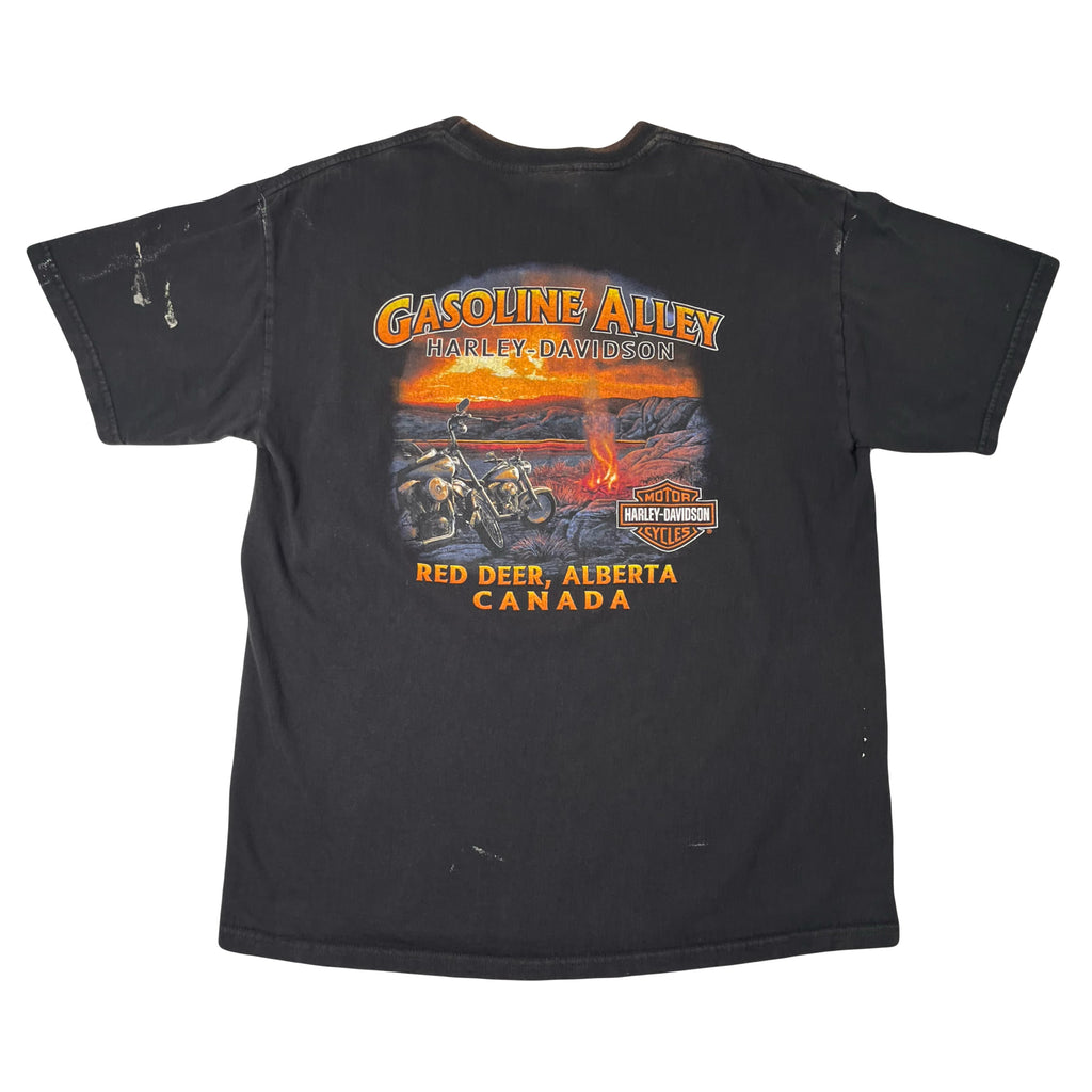 Harley Davidson Fat Boys Rule Red Deer Alberta Tee L